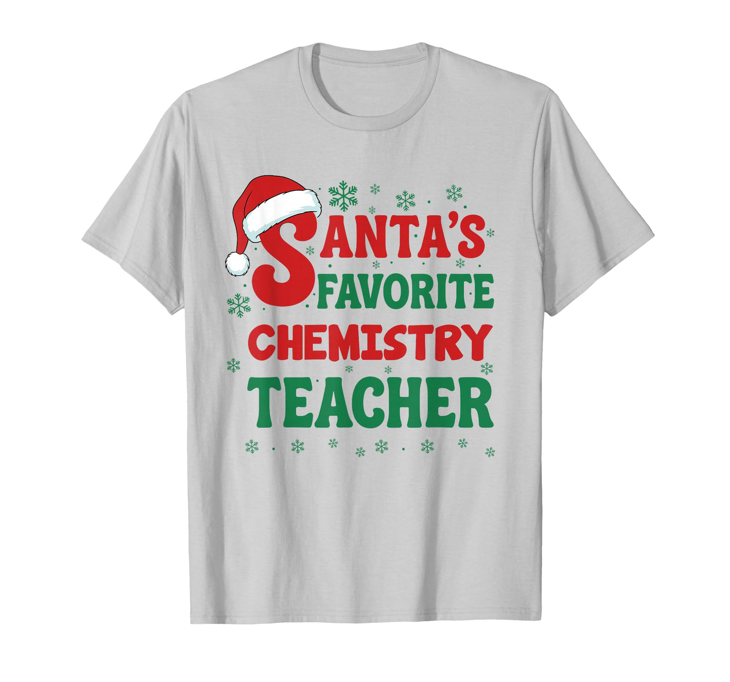 Santa's Favorite Chemistry Teacher Christmas Holiday Pajama T-Shirt