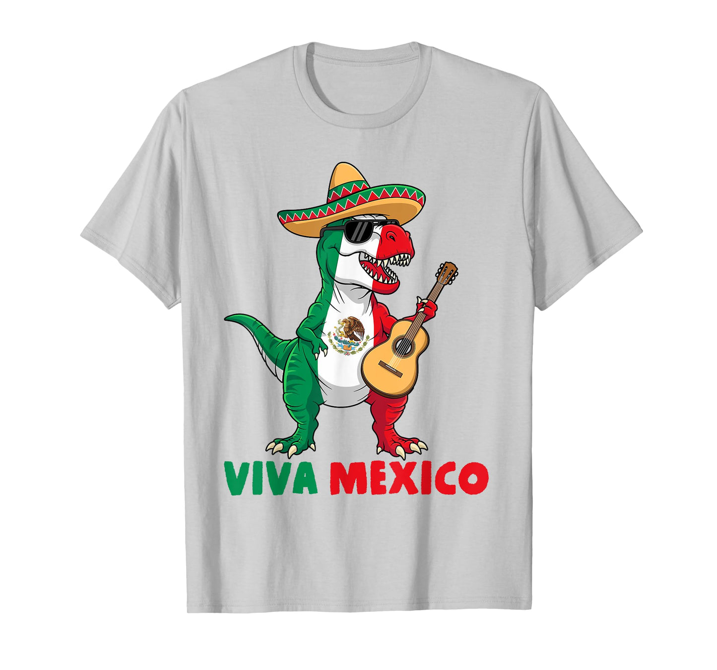Viva Mexico Kids Boys Toddler Funny Mexican Dinosaur T-Rex T-Shirt