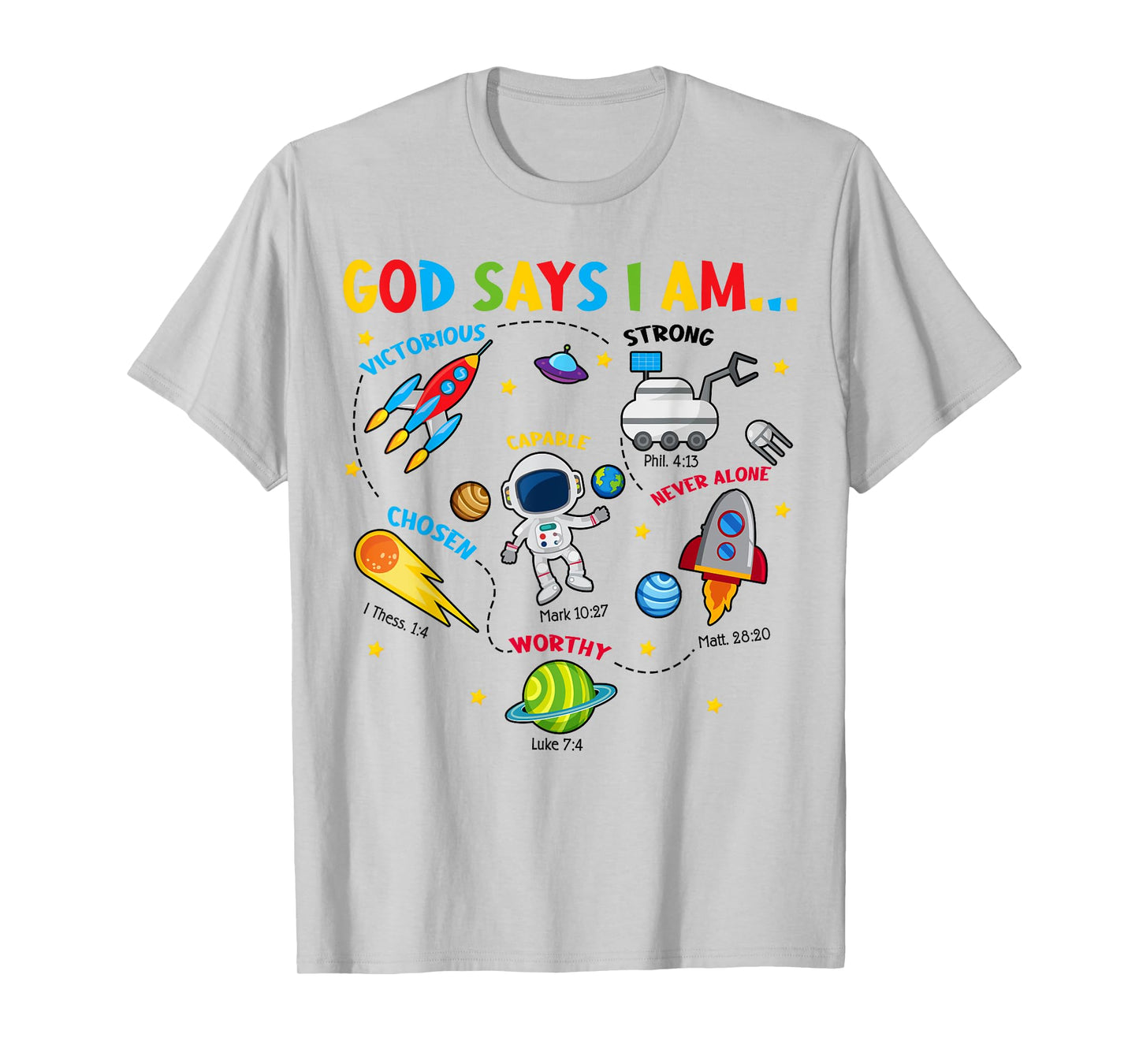 Cute God Says I Am Outer Space Christian Jesus Boy Toddler T-Shirt