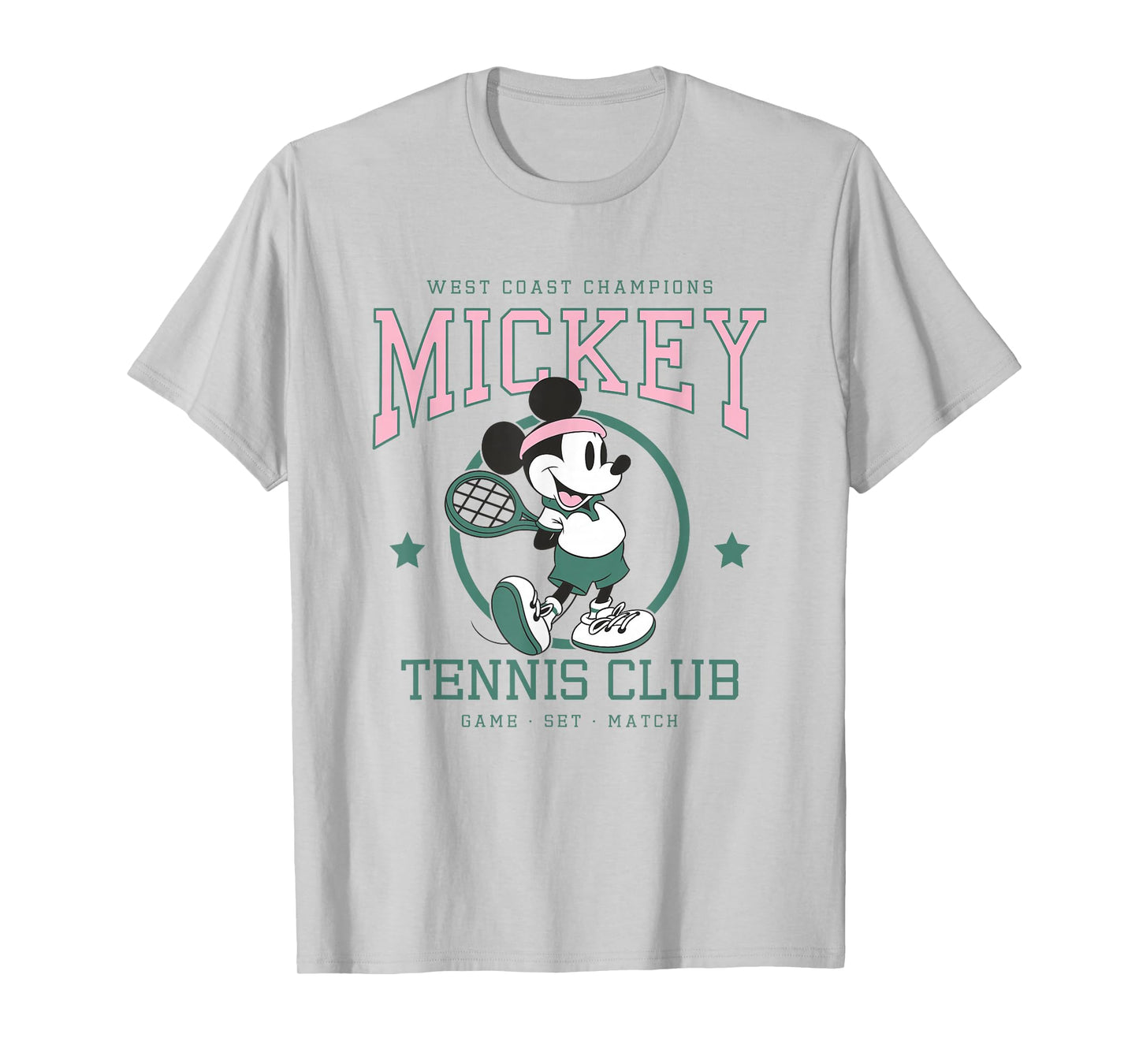 Disney Mickey And Friends Retro Tennis Club Game Set Match T-Shirt