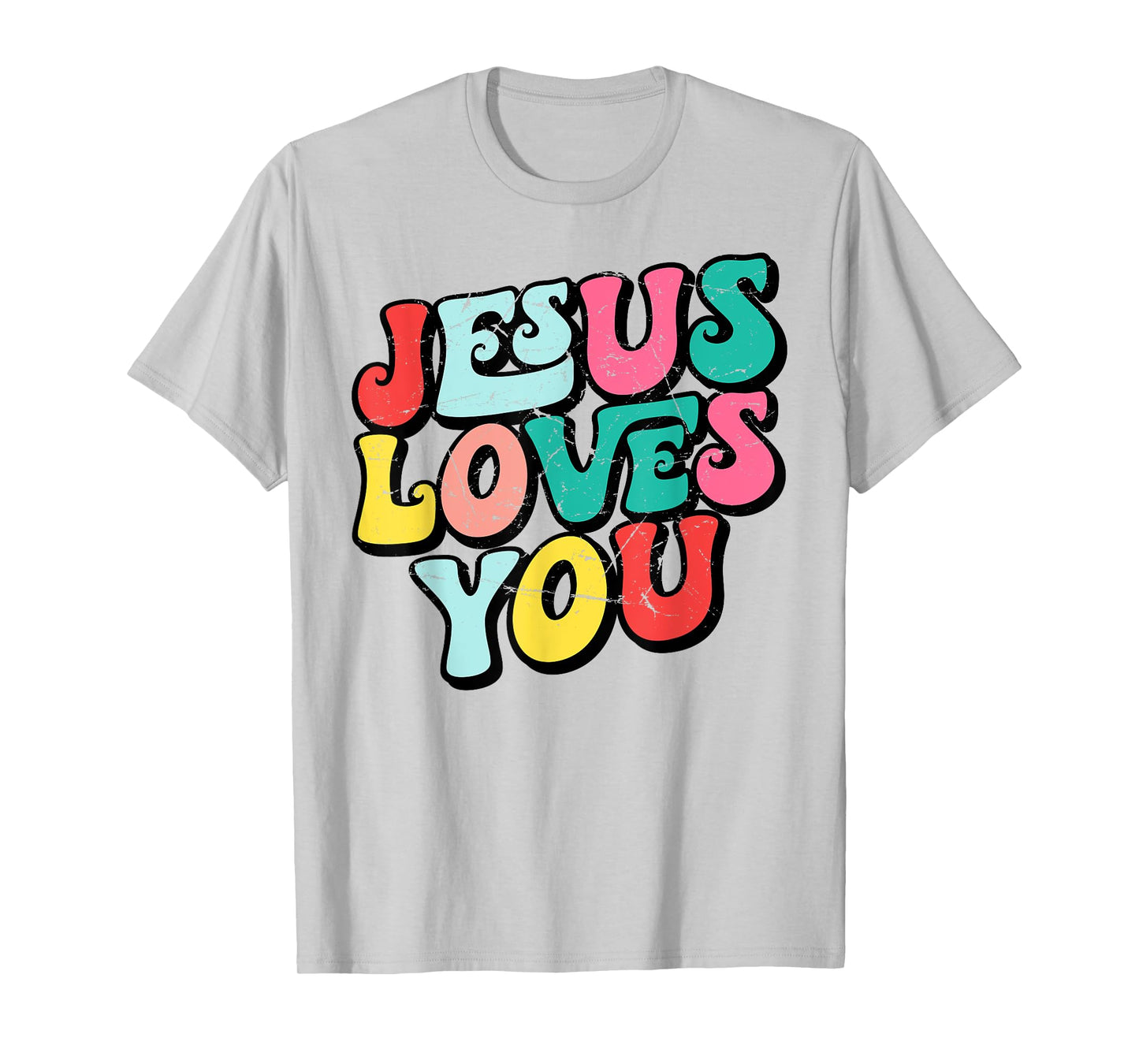 Jesus Loves You Retro Vintage Style Graphic Men Womens T-Shirt