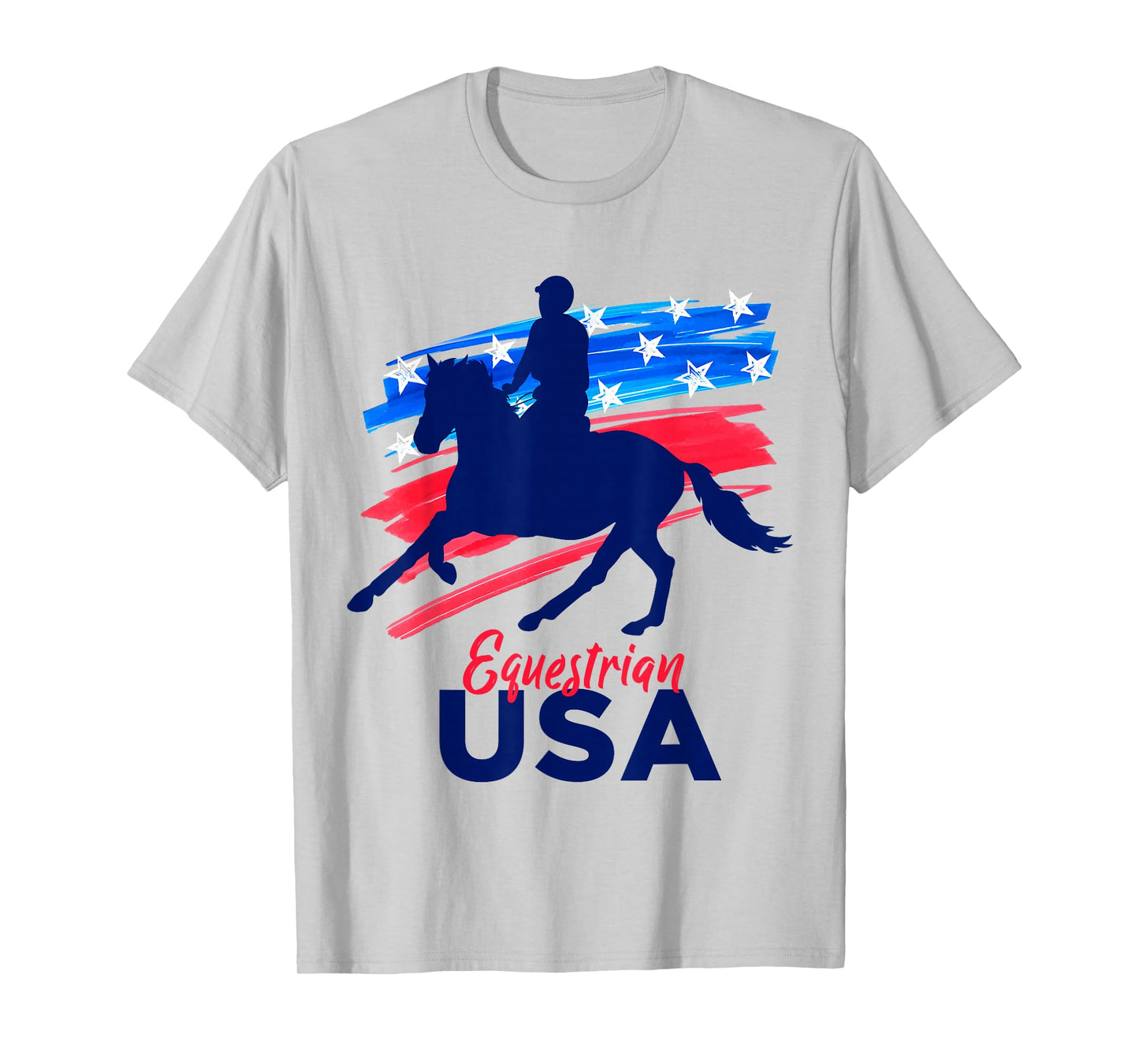 Equestrian Horse Rider Support Team Flag USA American T-Shirt