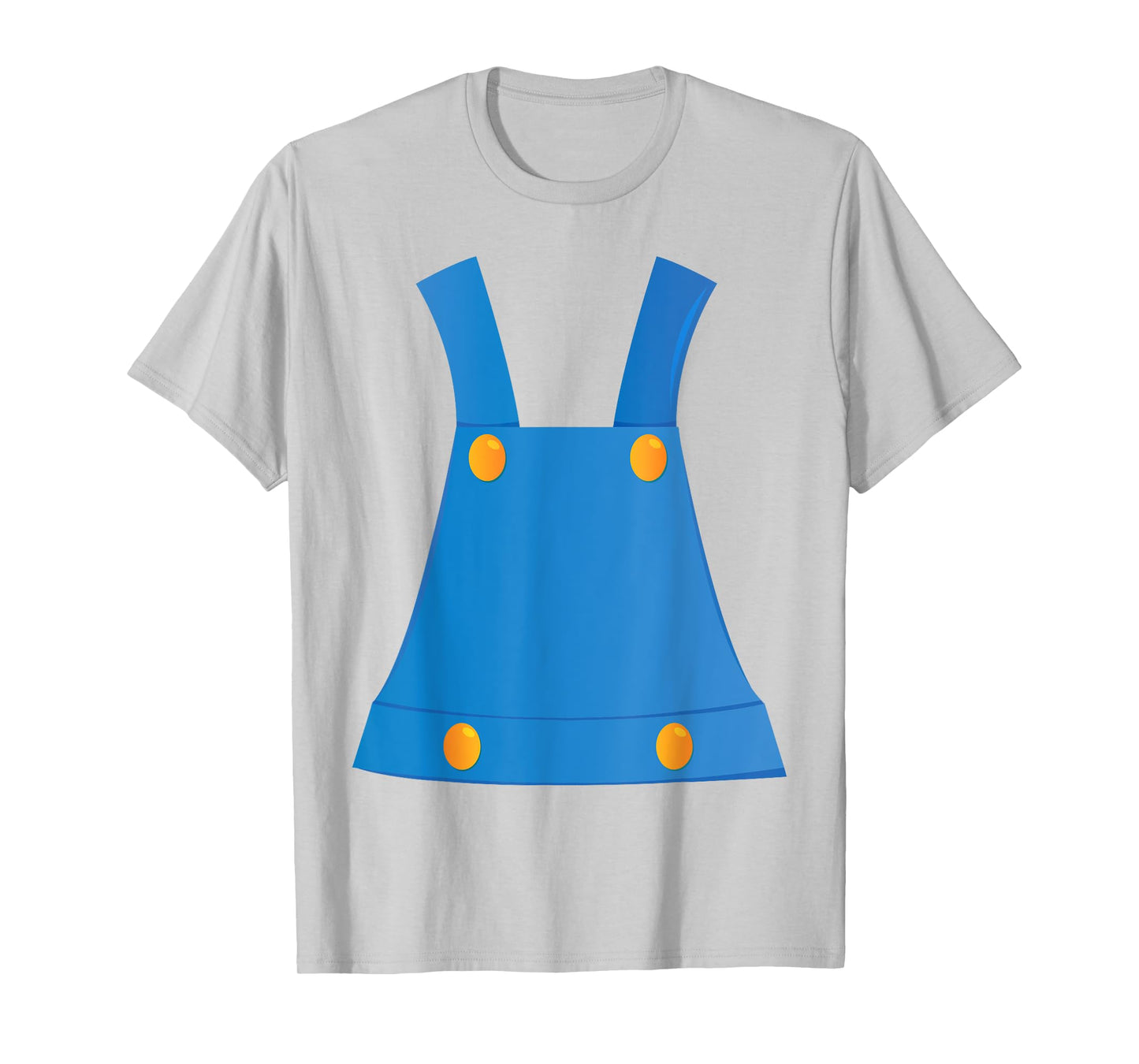 Blue Color Overall On A Yellow Color T-Shirt
