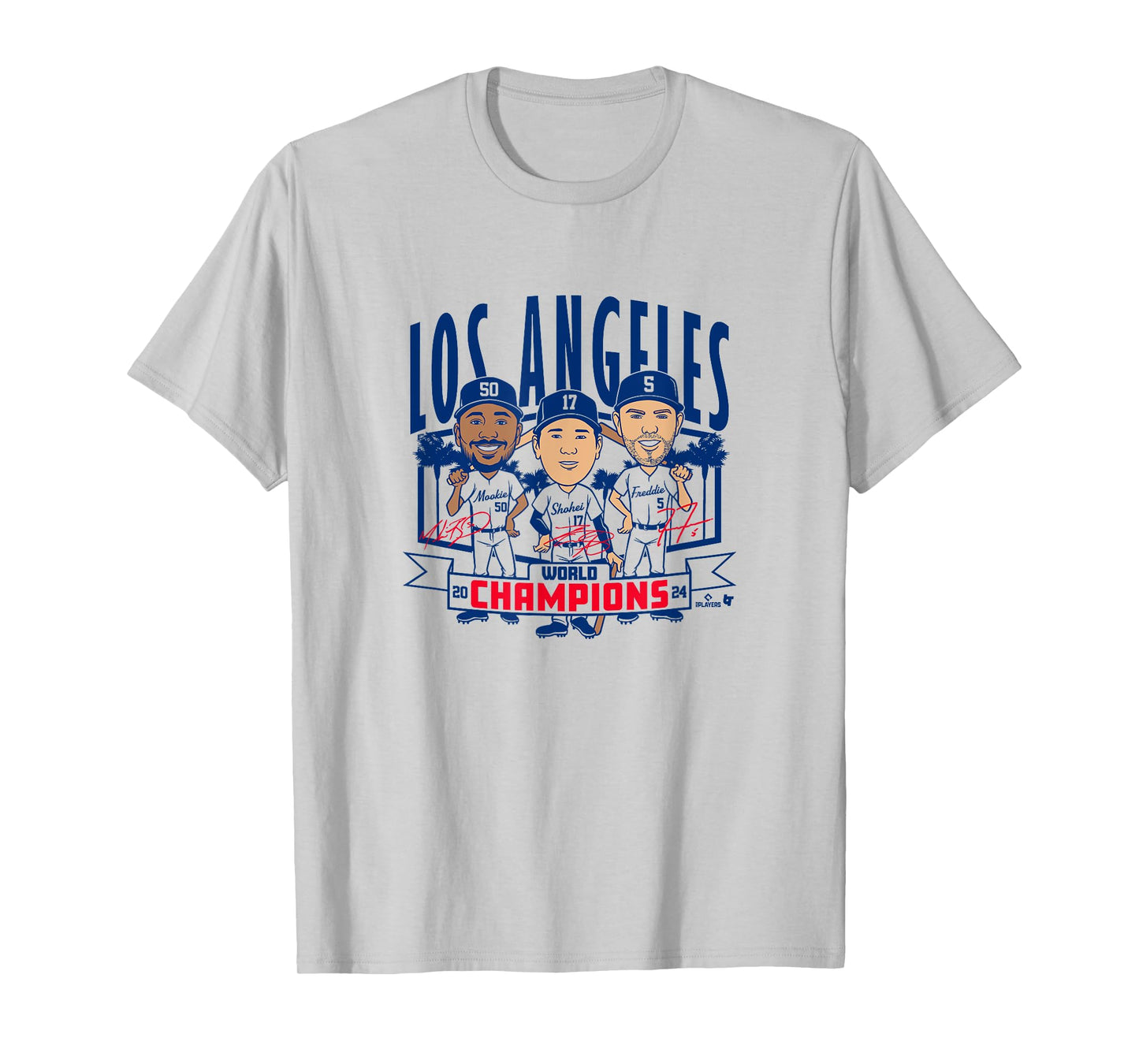 World Champions Caricatures - Los Angeles Baseball T-Shirt