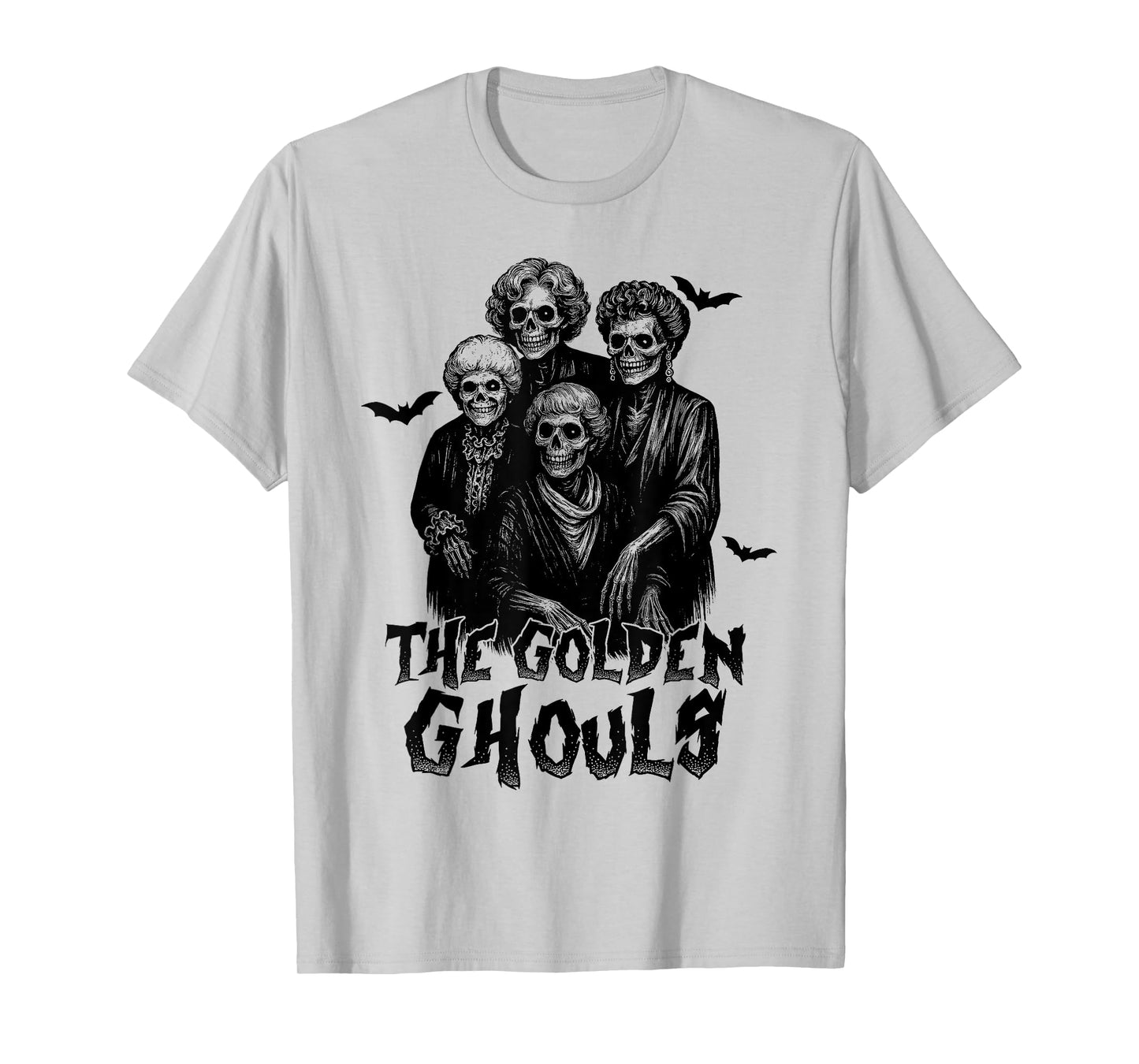 The Golden Ghouls Funny Halloween Skeleton Skull Women's T-Shirt
