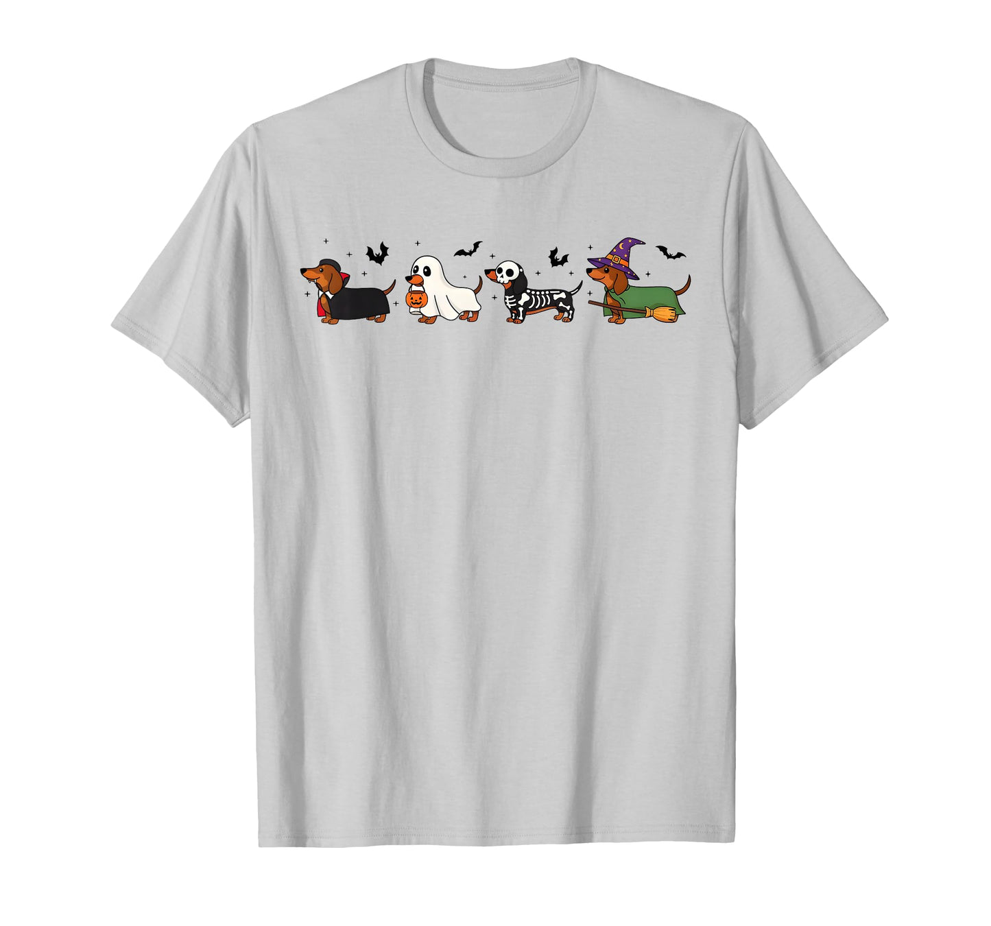 Weiner Dog Witch Happy Halloweenie Cute Halloween Dachshund T-Shirt