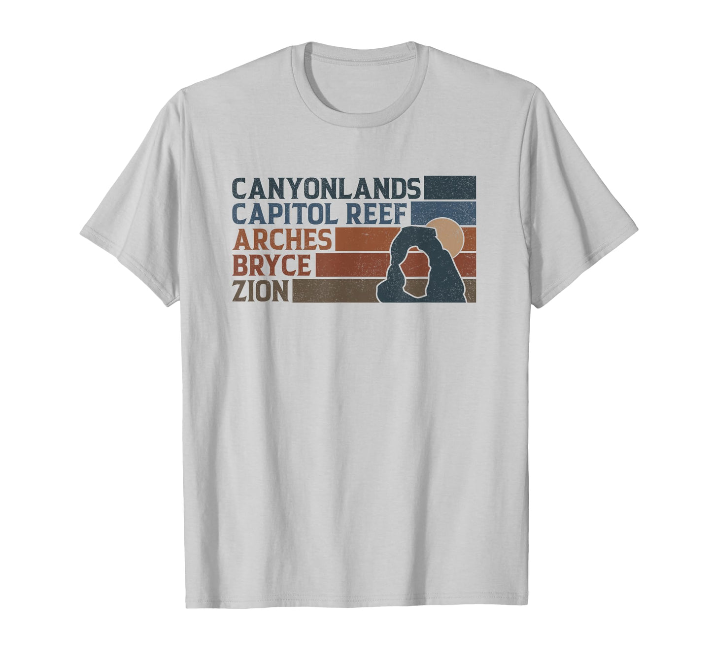 Vintage Moab Souvenir Big 5 Utah Mighty Five National Park T-Shirt