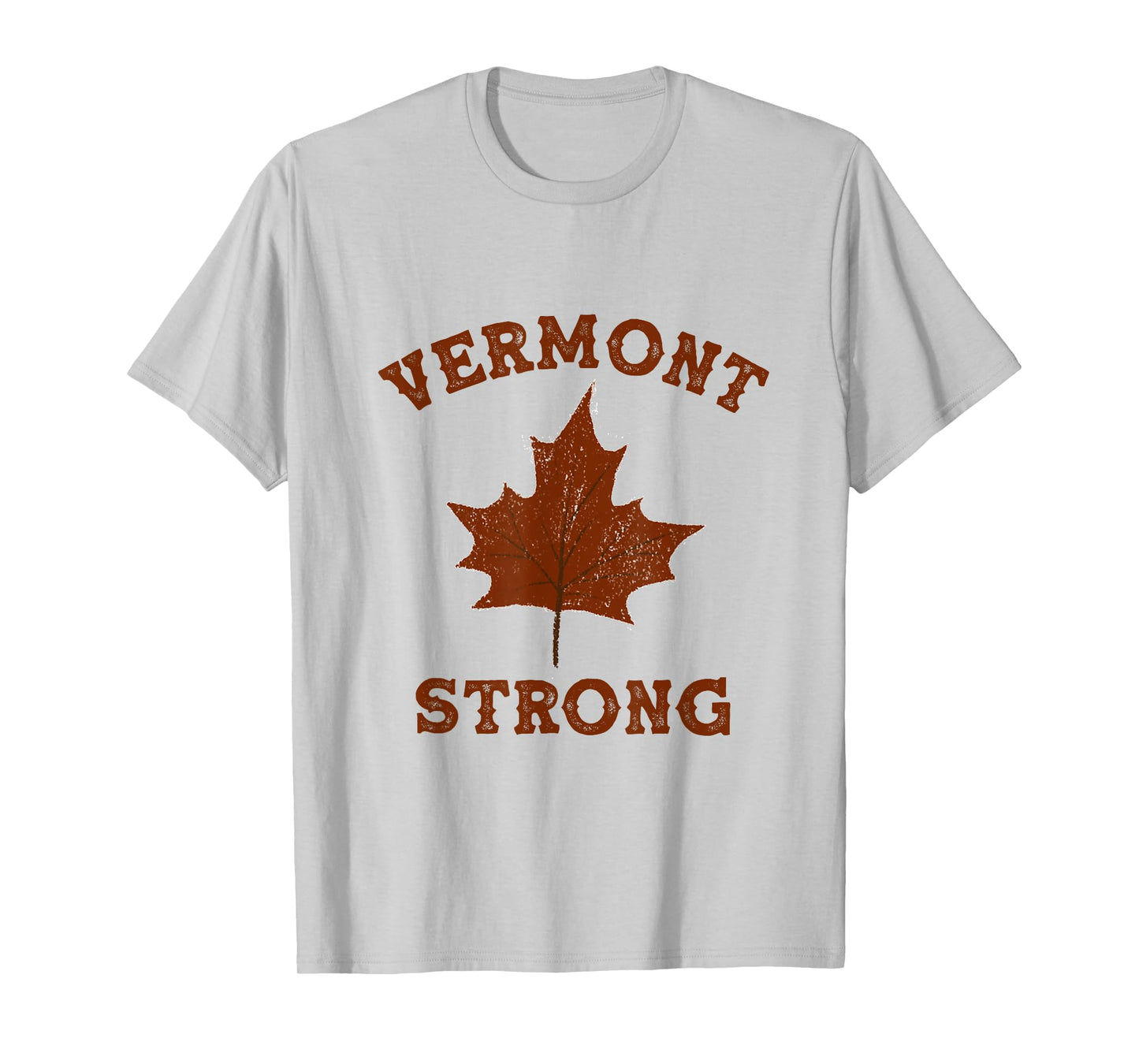 Vermont Strong I Love Vermont Gym Fitness Workout Maple Leaf T-Shirt