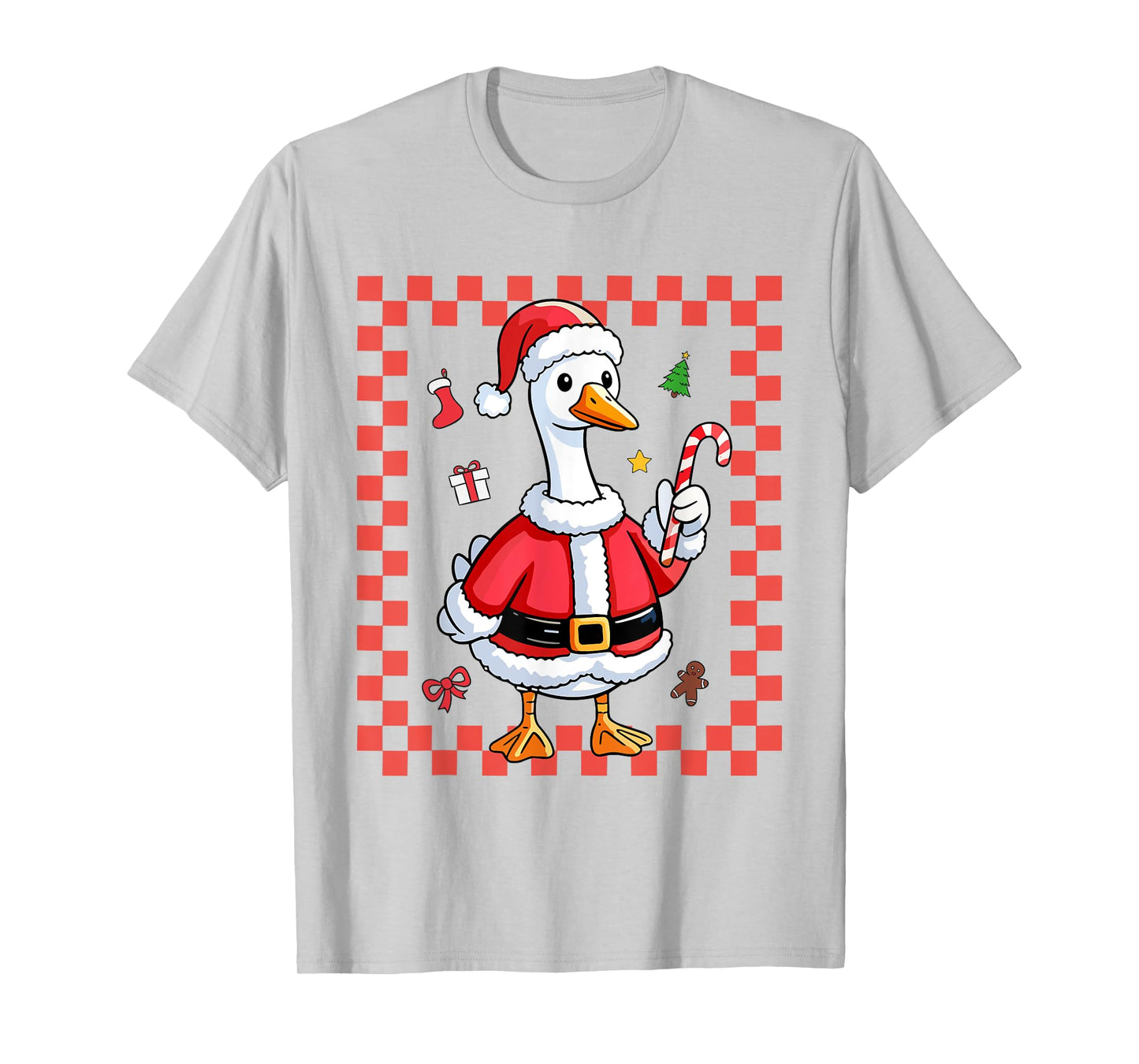 Christmas Candy Cane Goose Christmas Santa Xmas T-Shirt