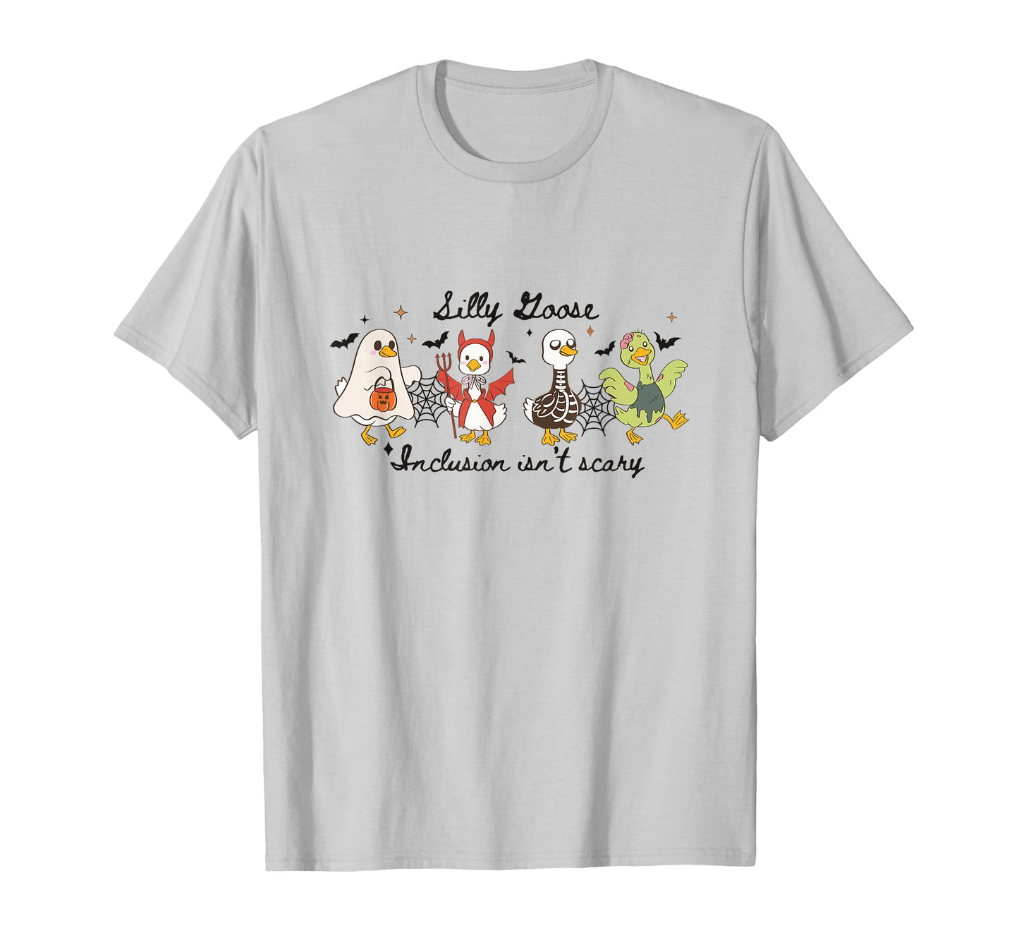 Silly Goose Inclusion Isn't Scary Halloween Goose Witch T-Shirt