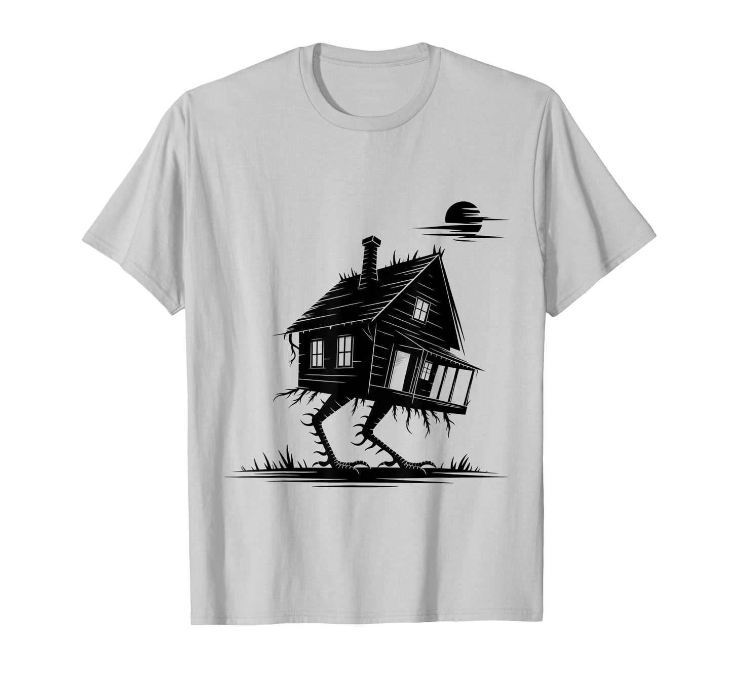 Walking House on Chicken Legs Slavic Folklore Baba Yaga Art T-Shirt