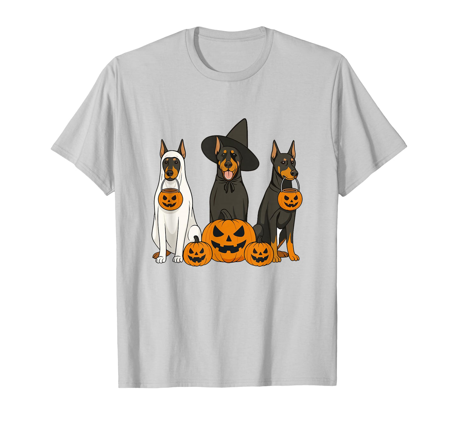 Witch Doberman Pinscher Dog Halloween Doberman Dog Mom T-Shirt