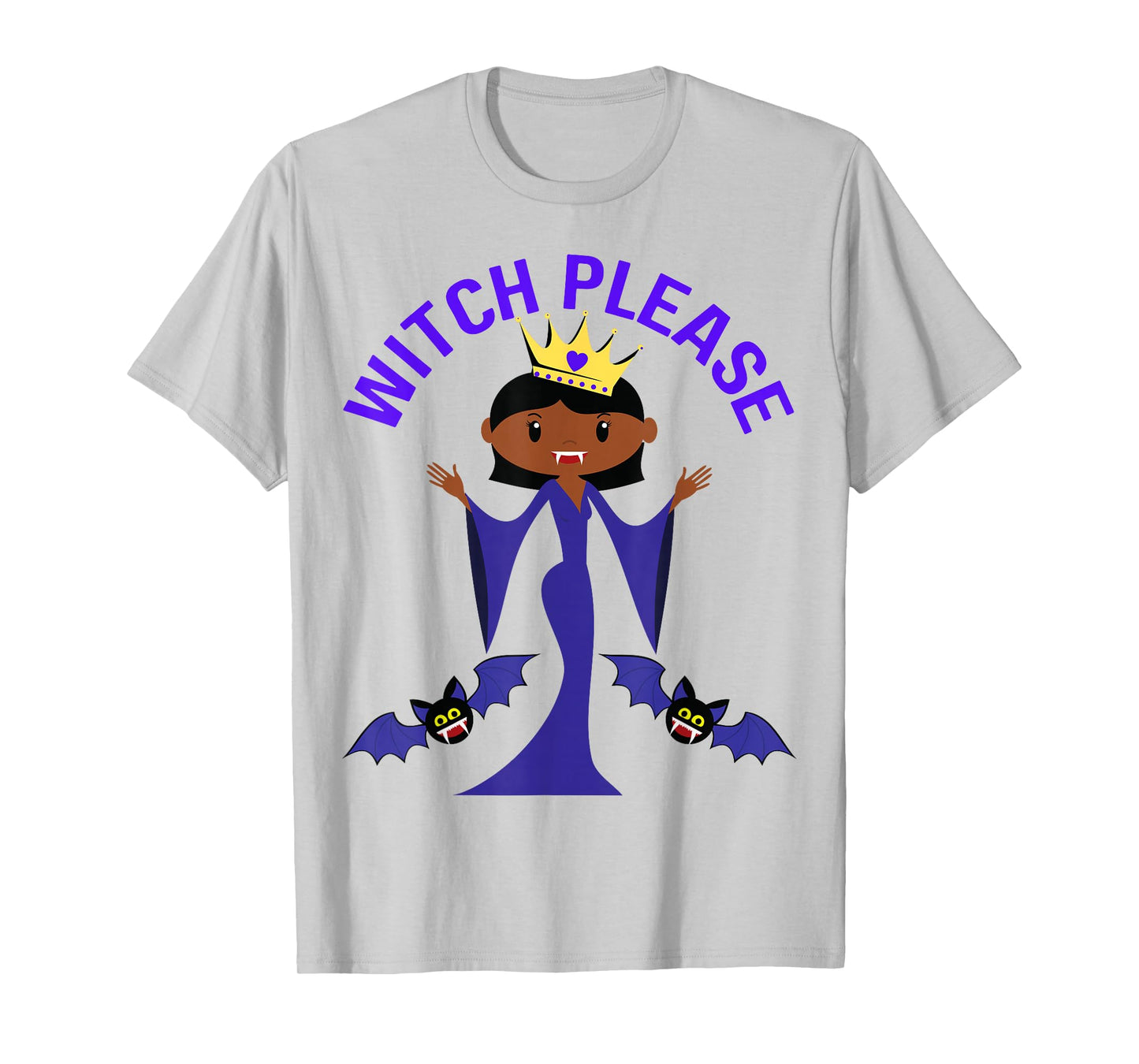 Funny Halloween Melanin Vampire Queen Black Witch Please Fun T-Shirt