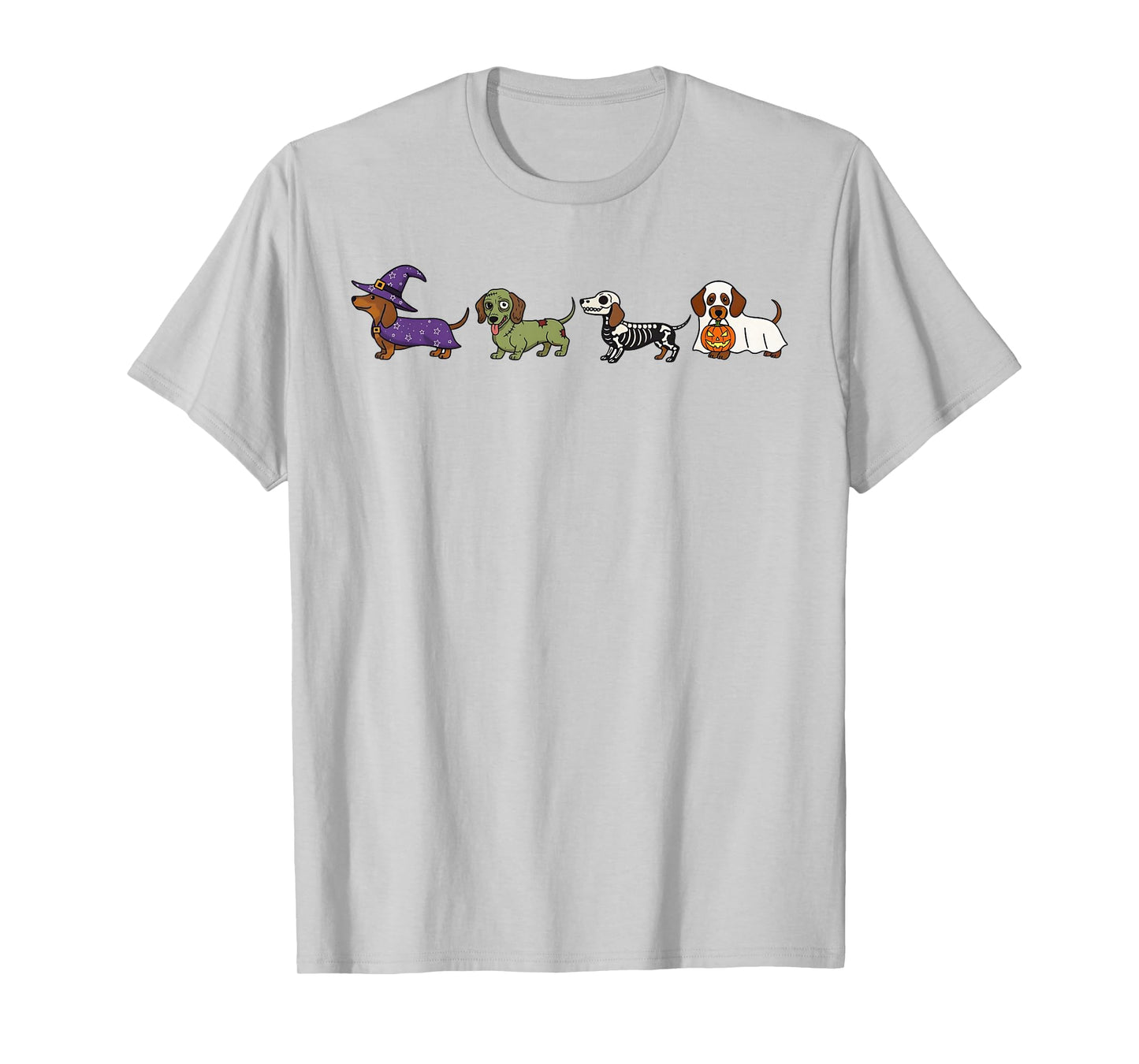 Weiner Dog Witch Happy Halloweenie Cute Halloween Dachshund T-Shirt