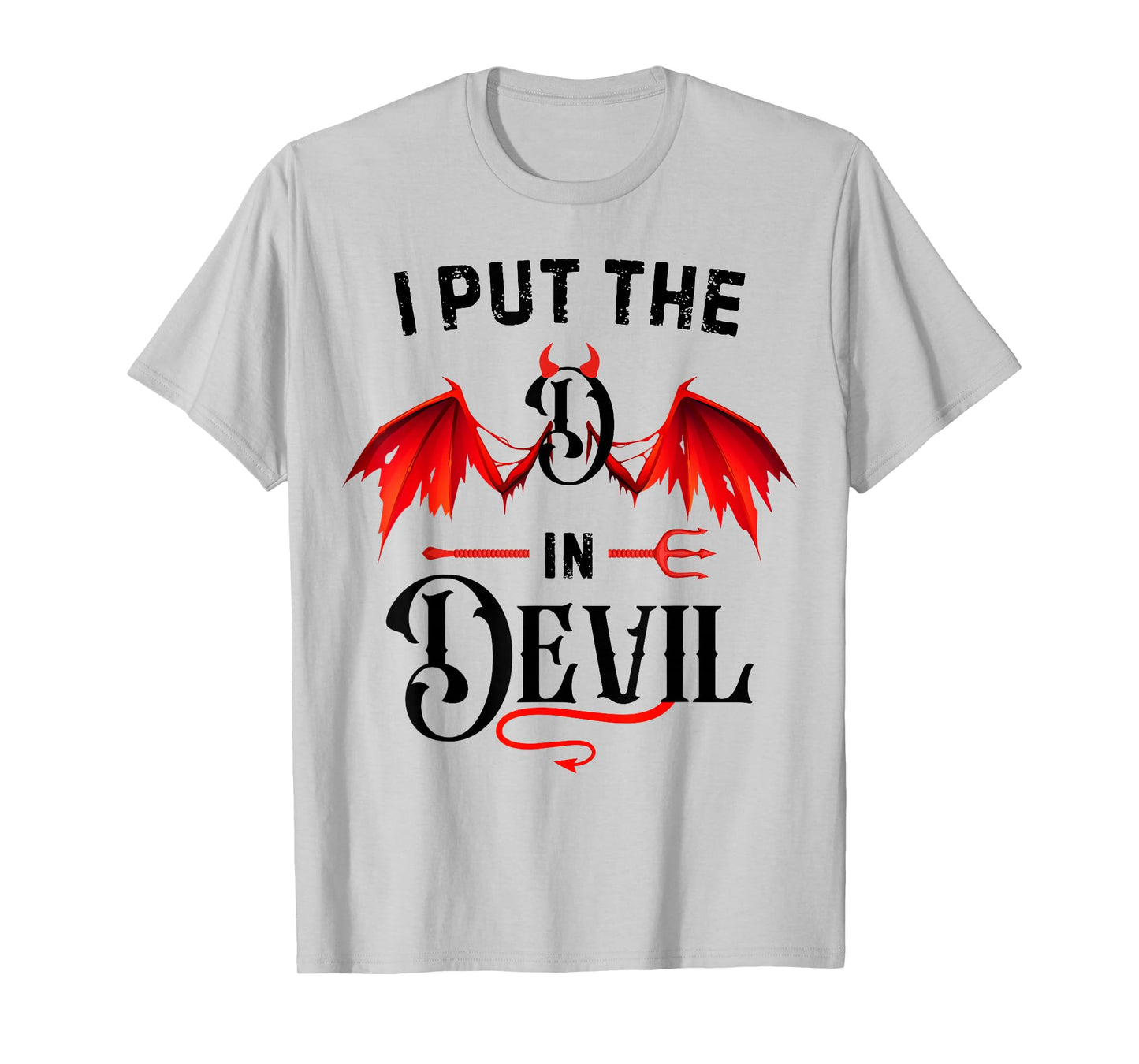 I Put D in Devil Matching Couple Vintage Halloween T-Shirt
