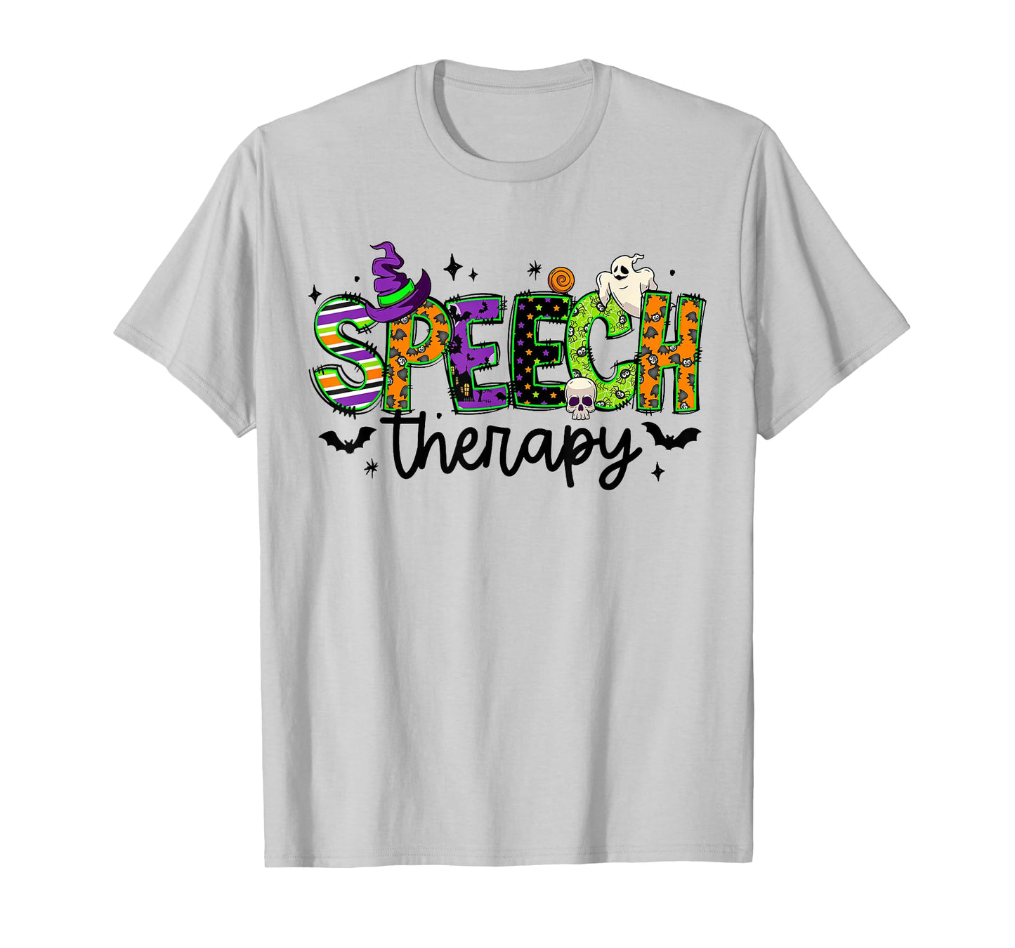 Halloween Speech Therapy Groovy Speech Language Pathologist T-Shirt