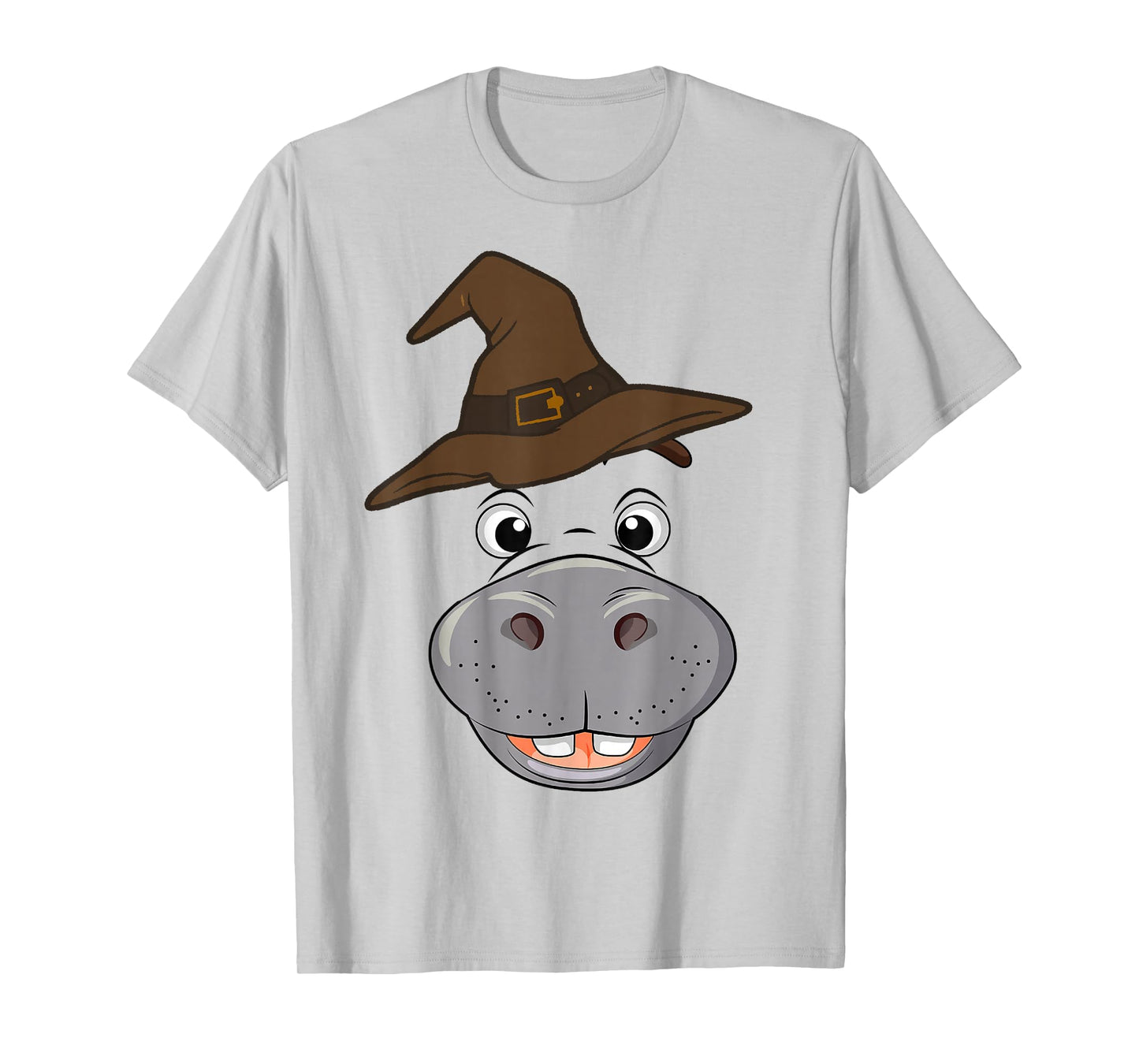 Hippo Spooky Ghost Horror Pumpkin Zombie Halloween T-Shirt