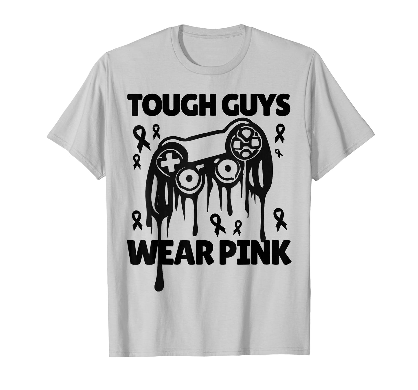 Tough Guys Wear Pink For Gamer Breast Cancer Awareness T-Shirt