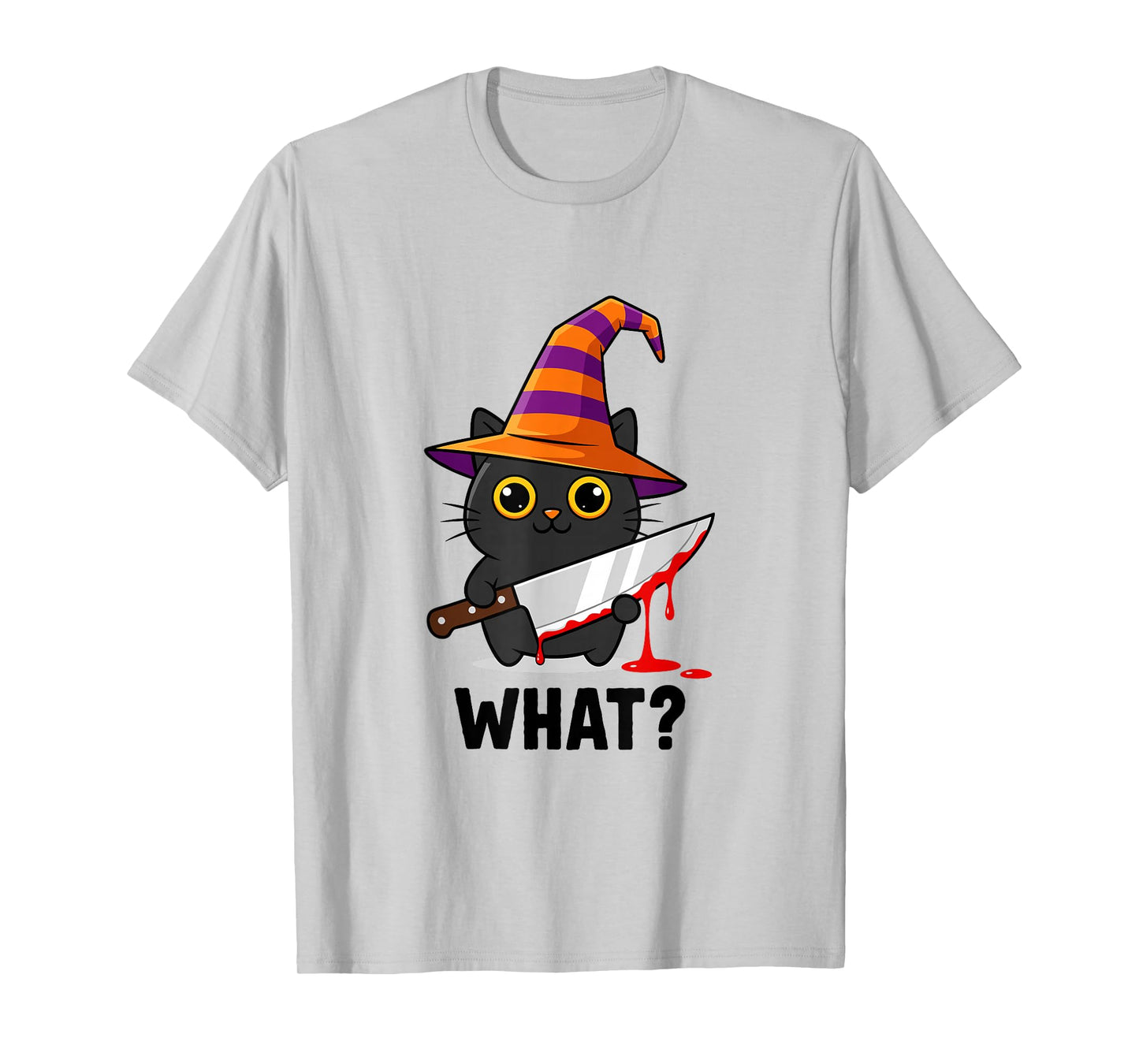 Halloween Witch Cat What Funny Costume Graphic T-Shirt