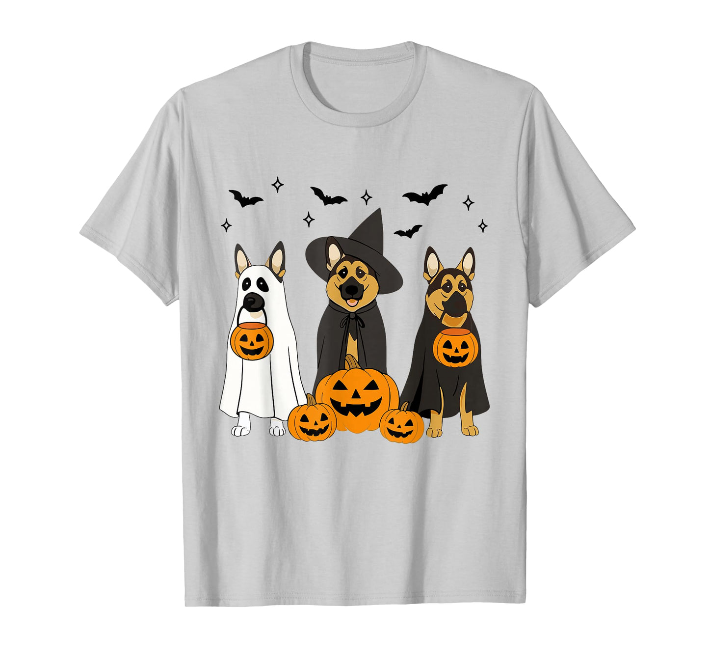 Witch German Shepherd Halloween German Shepherd Dog Mom T-Shirt