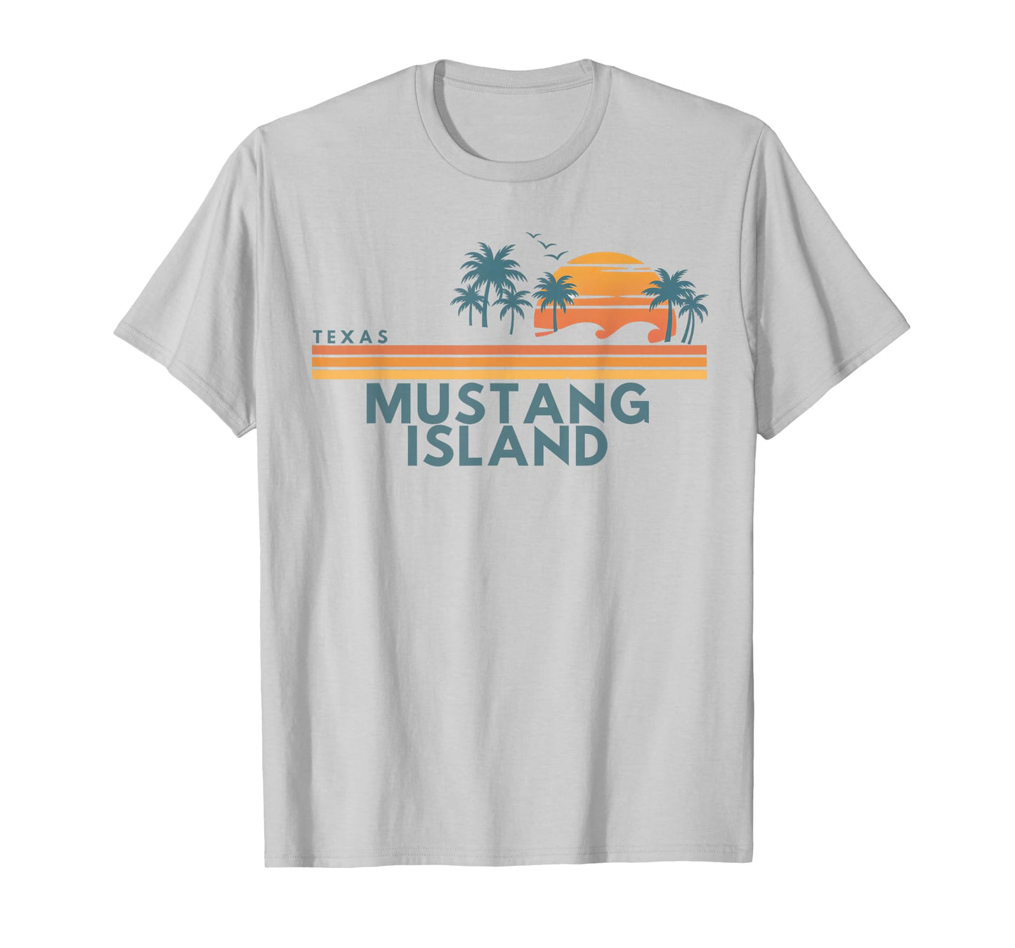 Mustang Island Beach Texas Summer Vacation Vintage 70's T-Shirt