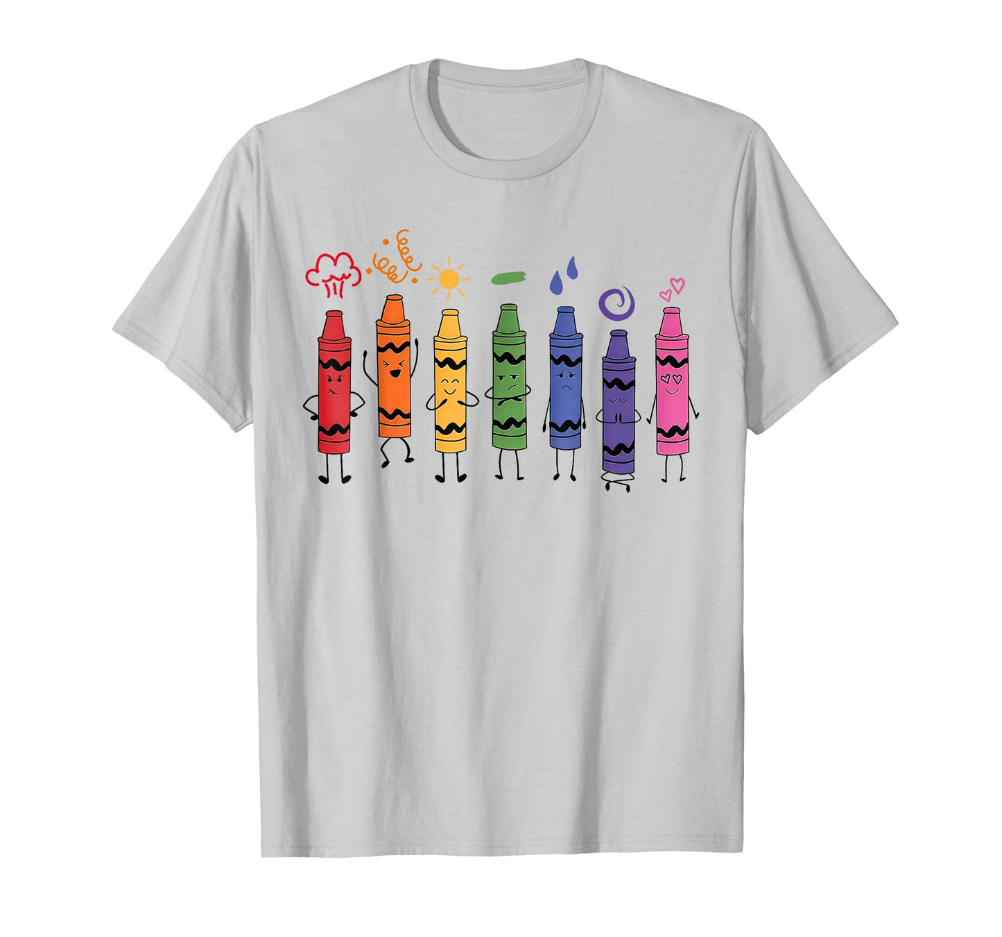Mood Color Crayons Teacher T-Shirt