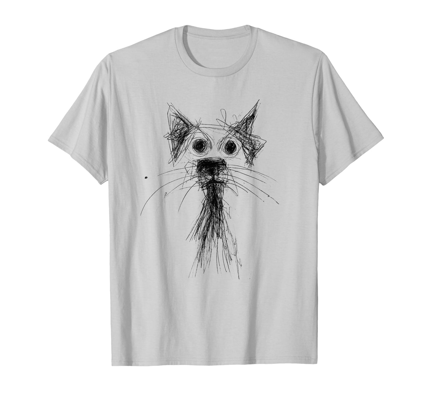 Kitten Lover Abstract Scribble Art Cute Cat Cat T-Shirt