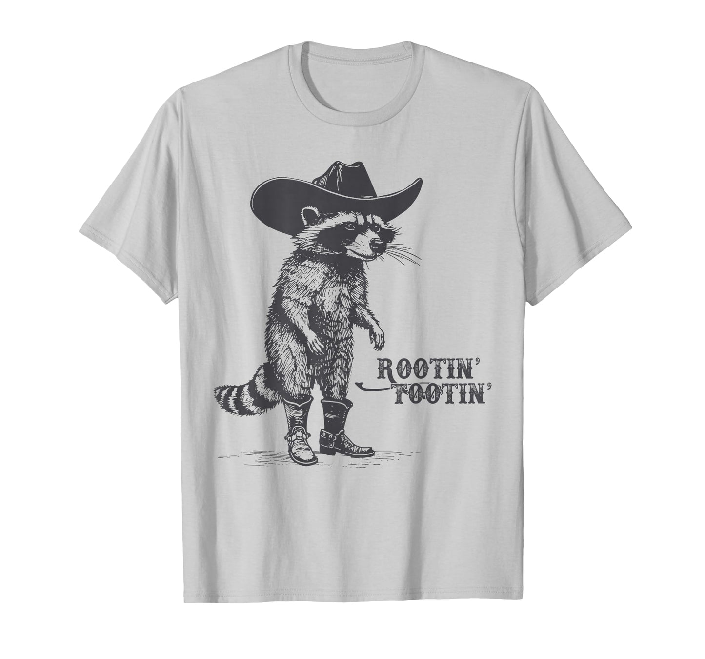 Rootin Tootin Vintage Raccoon Cowboy Cowgirl Trash Panda T-Shirt
