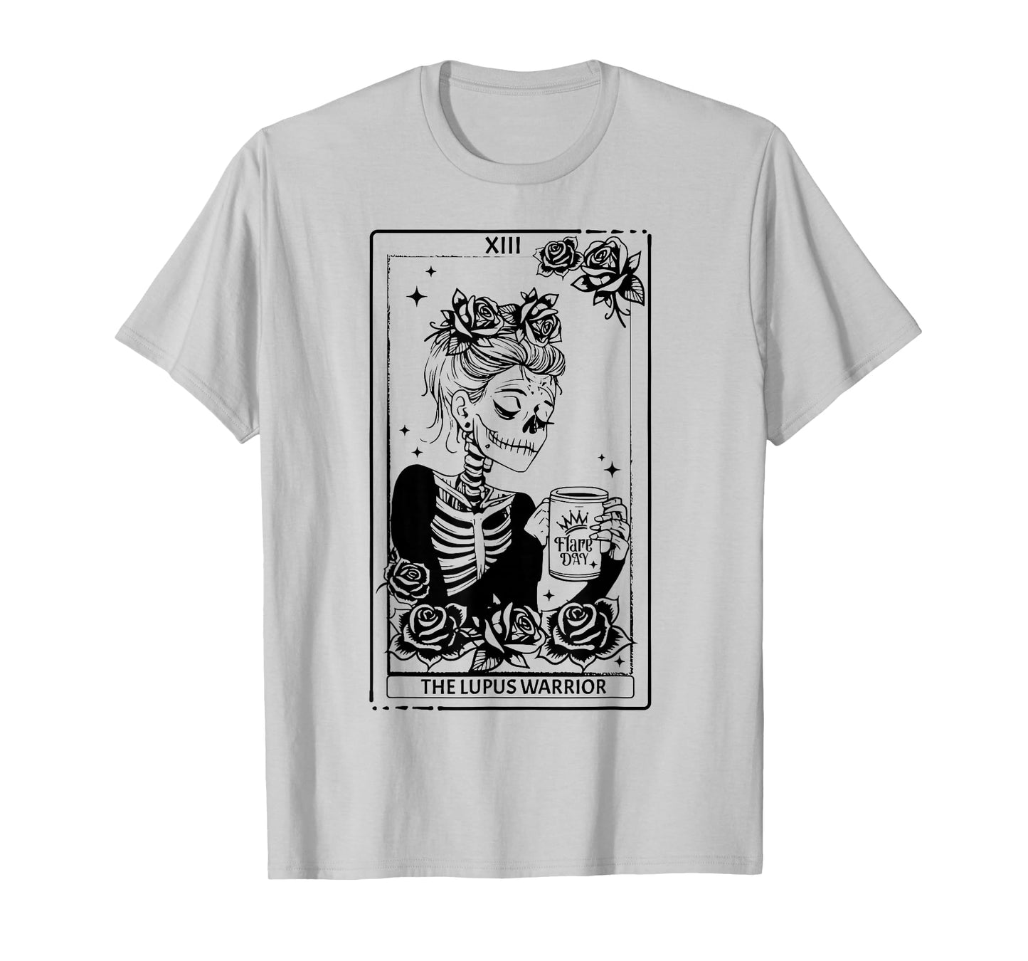 The Lupus Warrior Skeleton Women Card T-Shirt