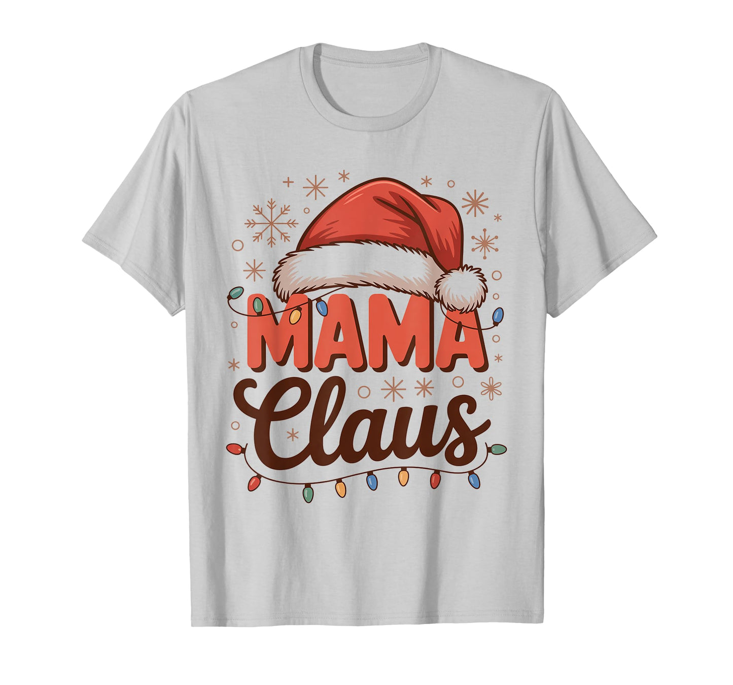 Mama Claus Christmas tee Matching Santa Family Holiday T-Shirt