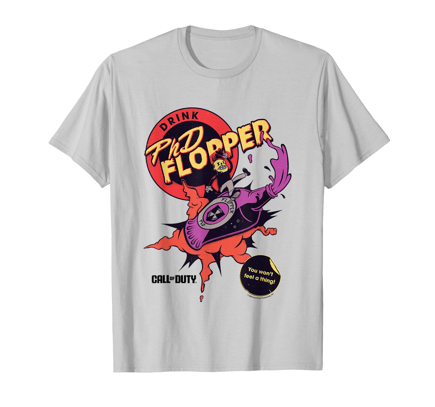 Call Of Duty Drink PhD Flopper You Won't Feel A Thing! Logo T-Shirt