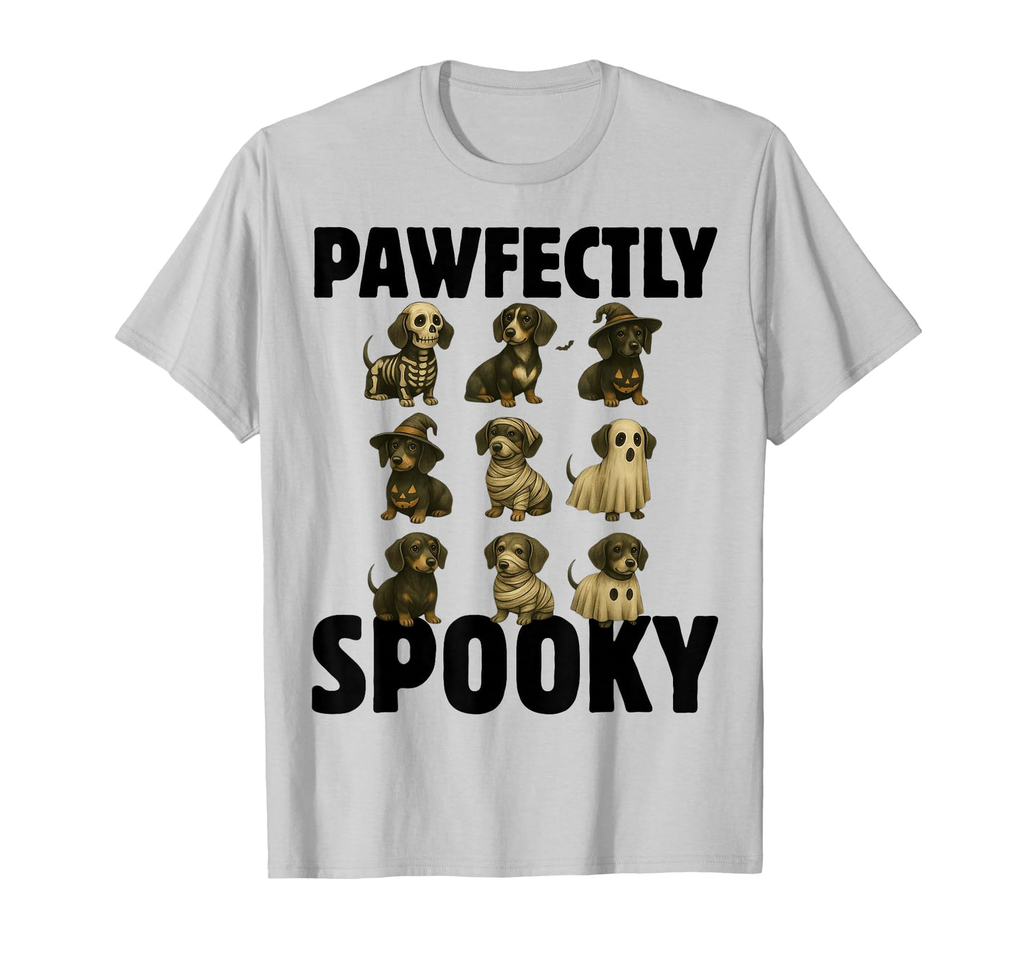 Spooky Dachshund Halloween Weenie Dog Ghost Mummy Witch T-Shirt