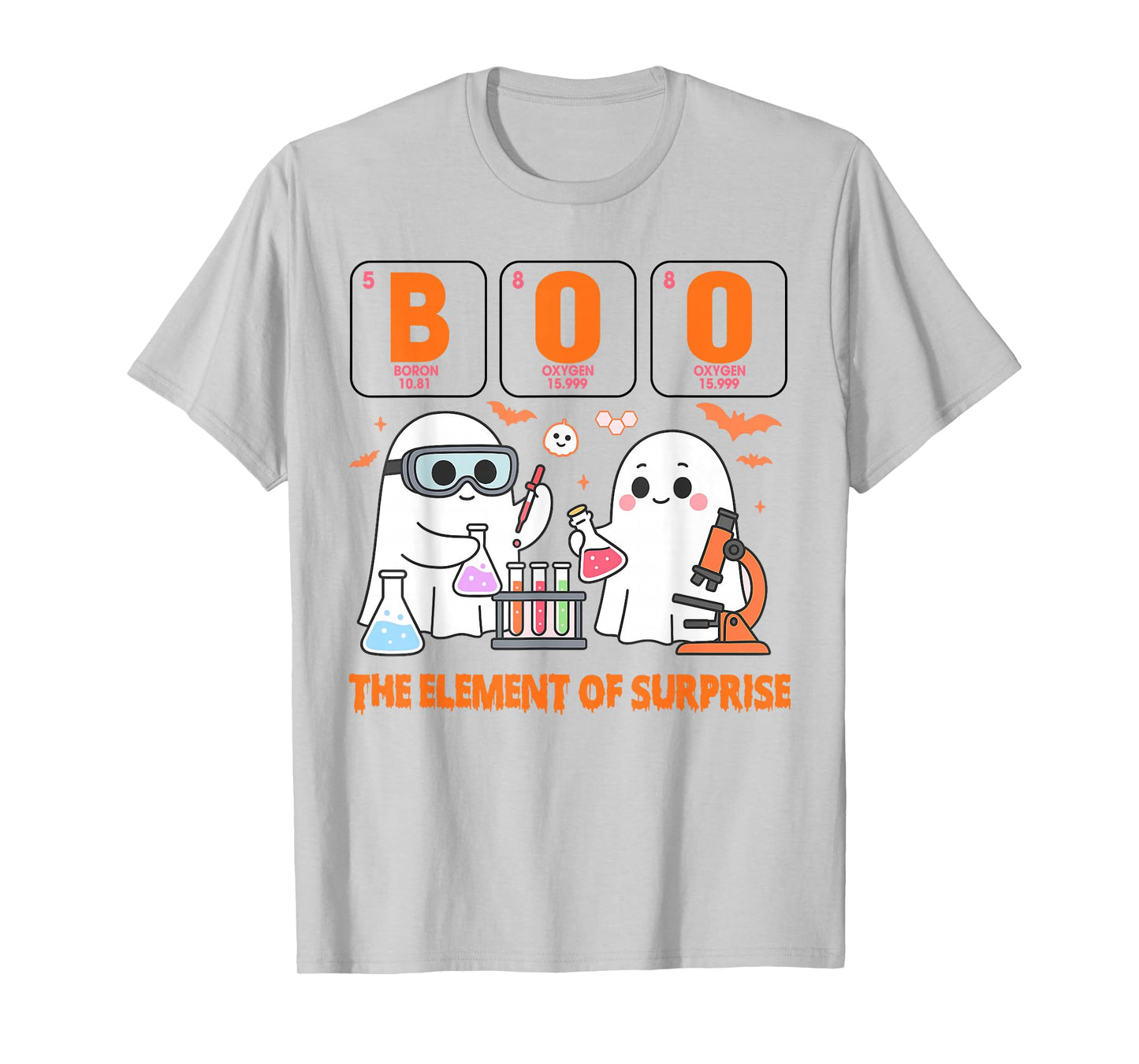 Halloween Science Lab Tech Boo The Element of Surprise T-Shirt