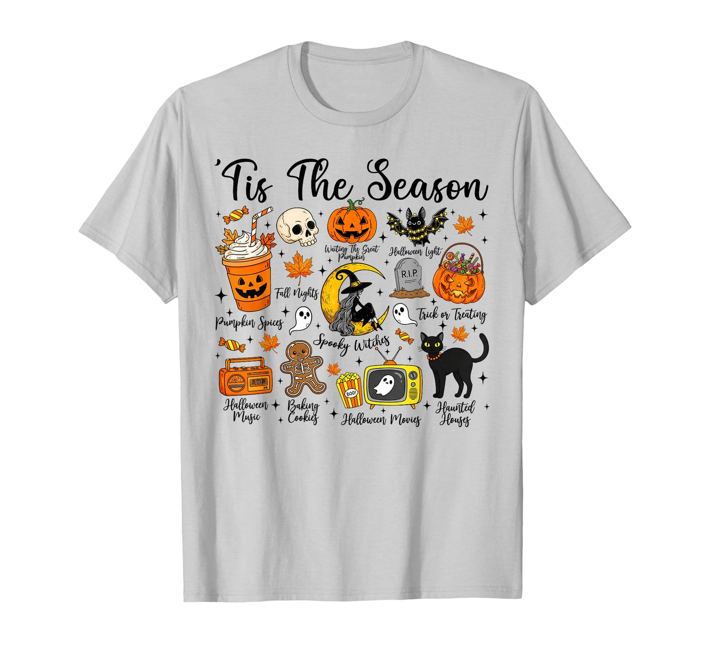 Tis The Season Halloween Pumpkin Spice Spooky Witch Fall T-Shirt