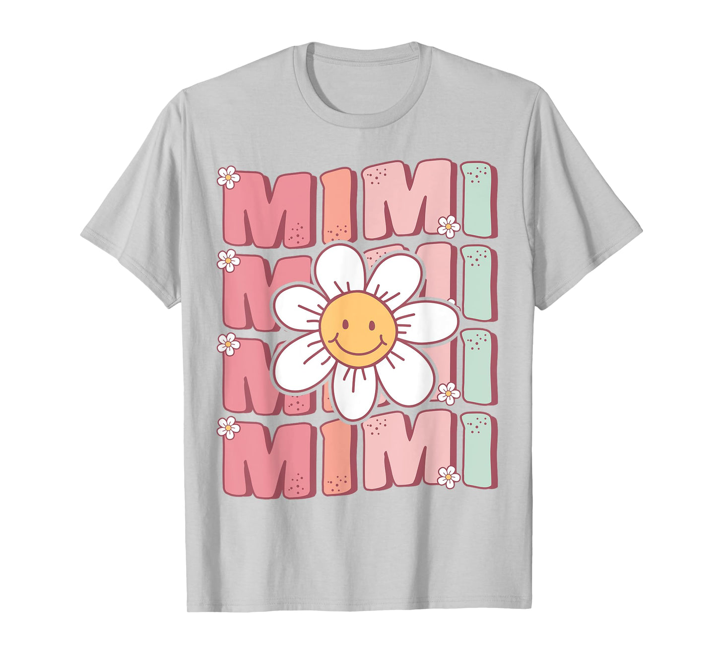 Cute Groovy Mimi 70s Family Birthday Party Daisy Flower T-Shirt