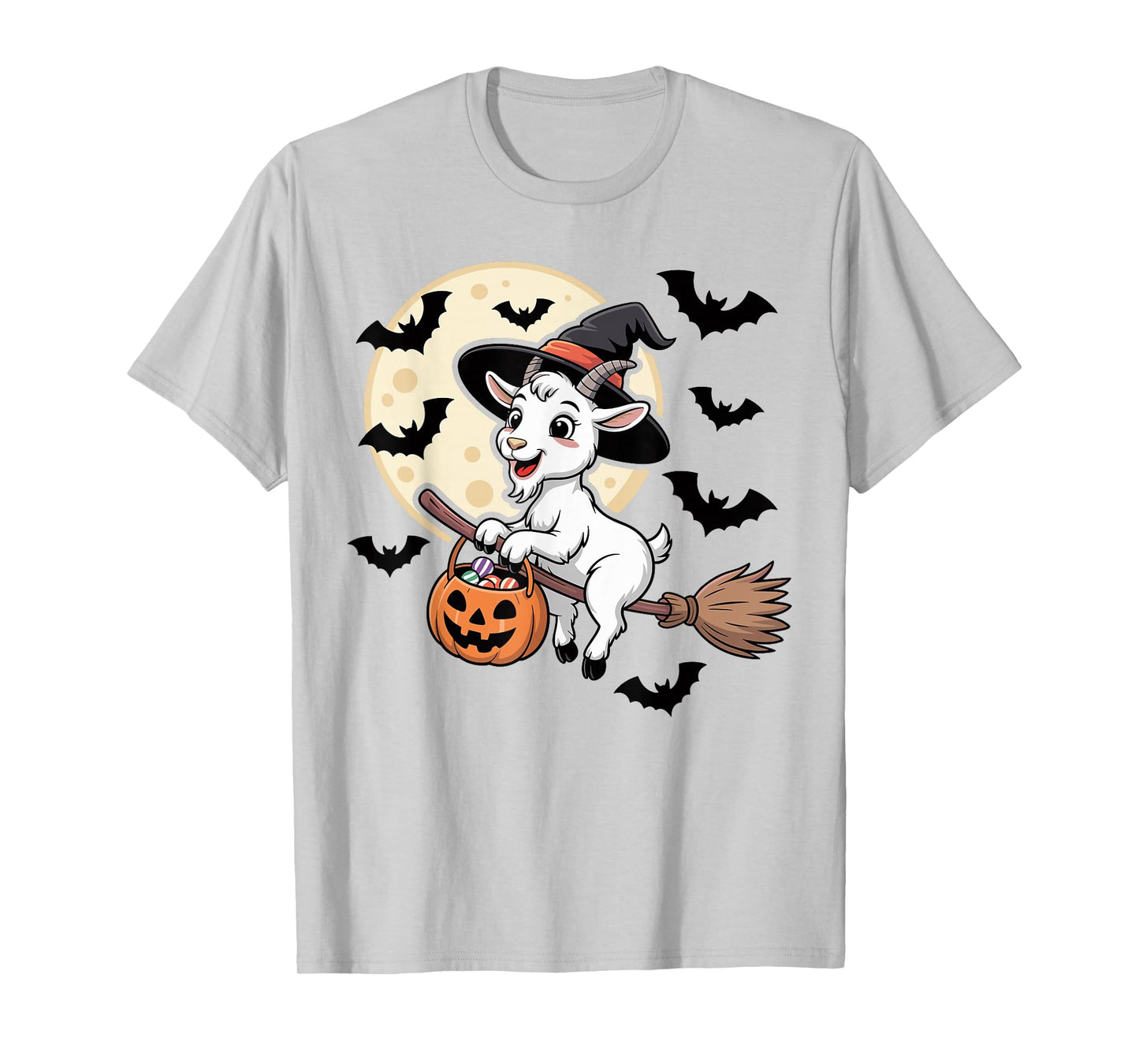 Cute Goat Halloween Funny Costume Witch Adult Men Women Kids T-Shirt