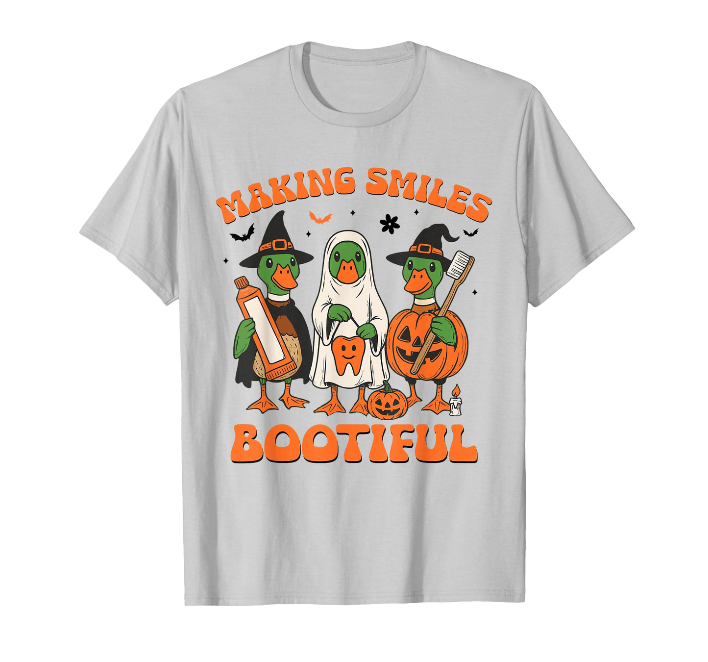 Making Smiles Bootiful Funny Duck Dentist Halloween Costume T-Shirt