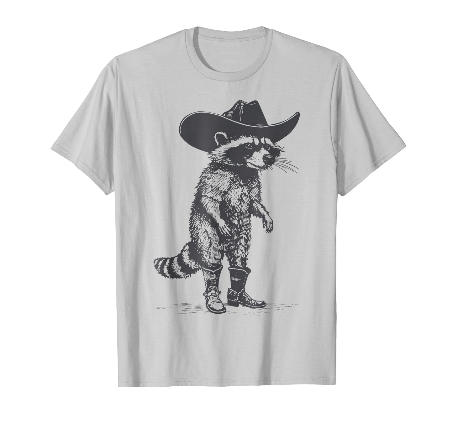 Vintage Raccoon Cowboy Cowgirl Trash Panda Western Country T-Shirt