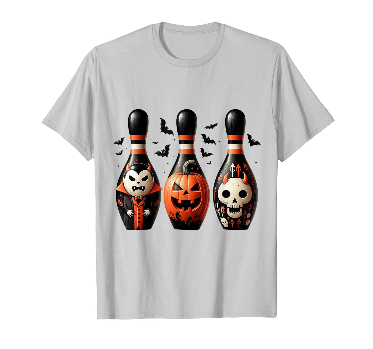 Funny Bowling Pins Halloween Spooky Costume T-Shirt
