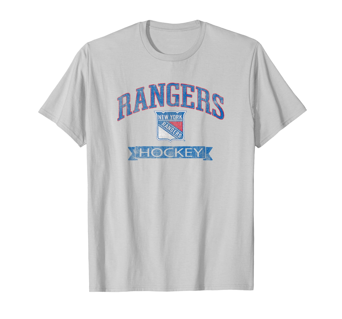 New York Rangers Vintage Hockey Gray Officially Licensed T-Shirt