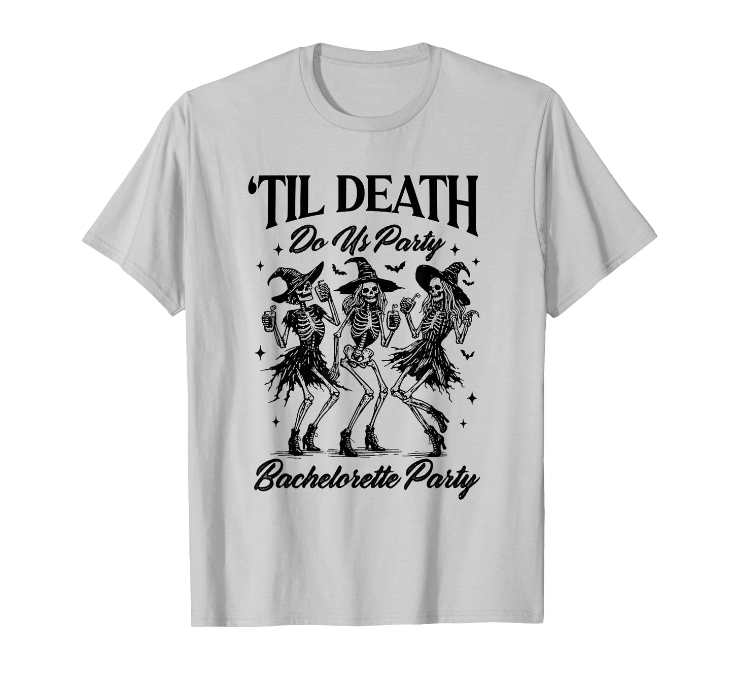 Til Death Do Us Party Retro Halloween Bachelorette Matching T-Shirt