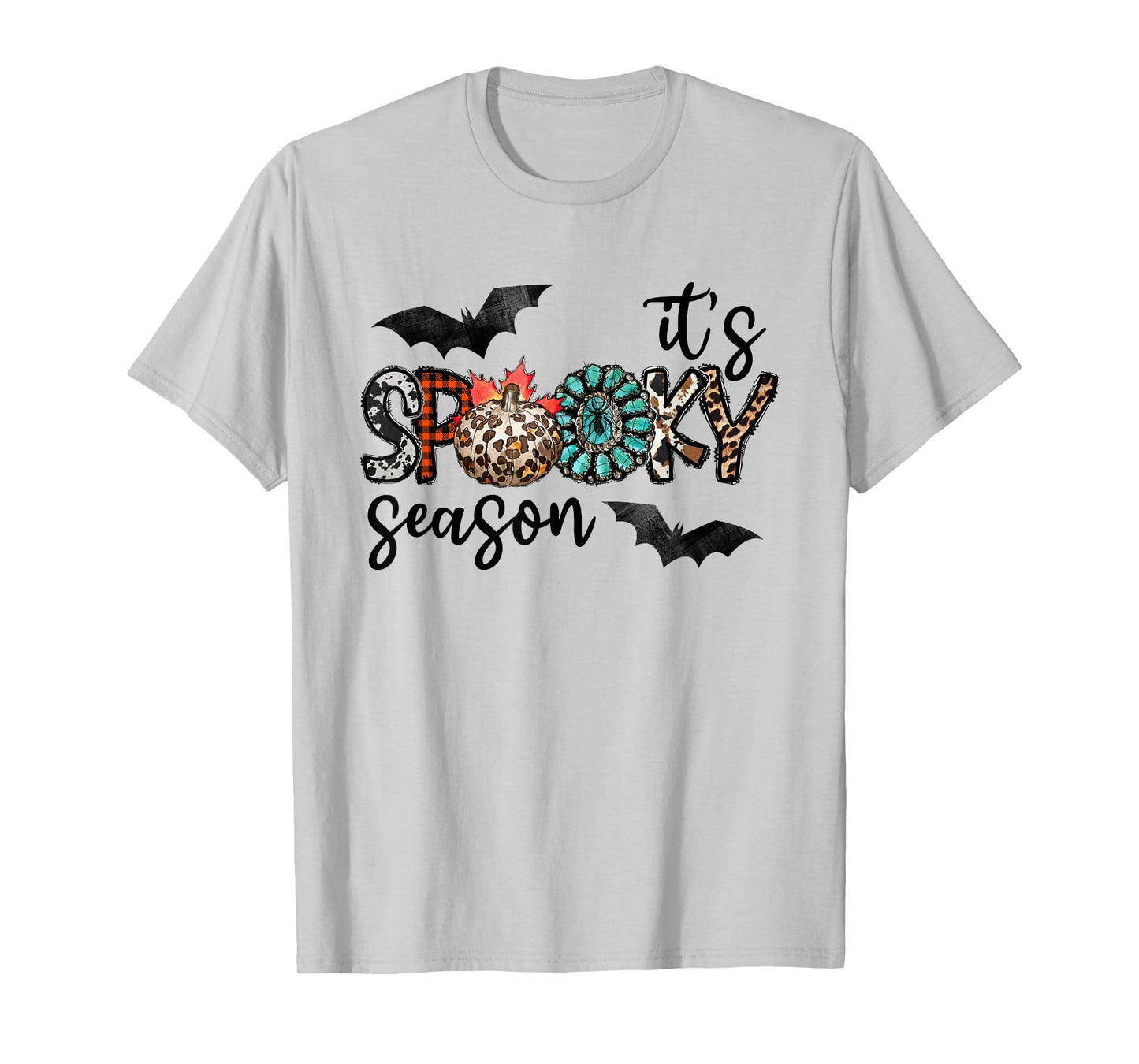 It's Spooky Season Pumpkin Leopard T-Shirt