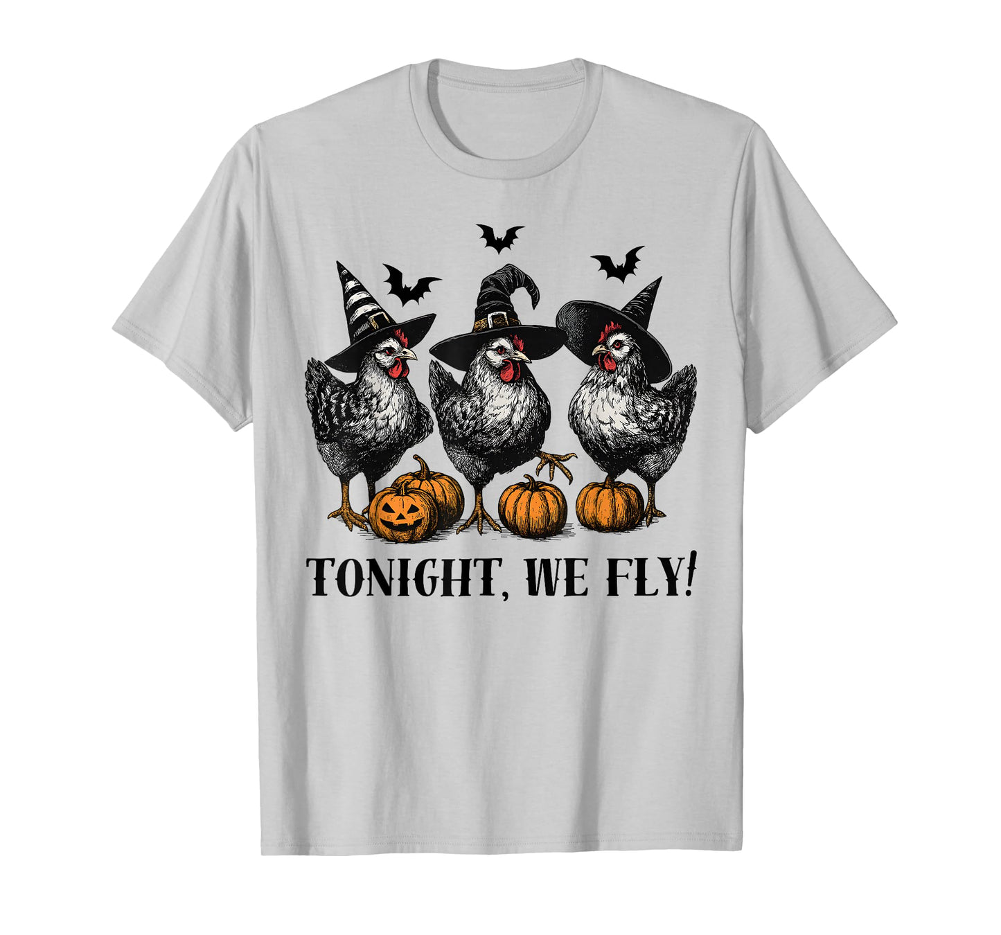 Tonight We Fly Funny Chicken Spooky Season Farm Halloween T-Shirt