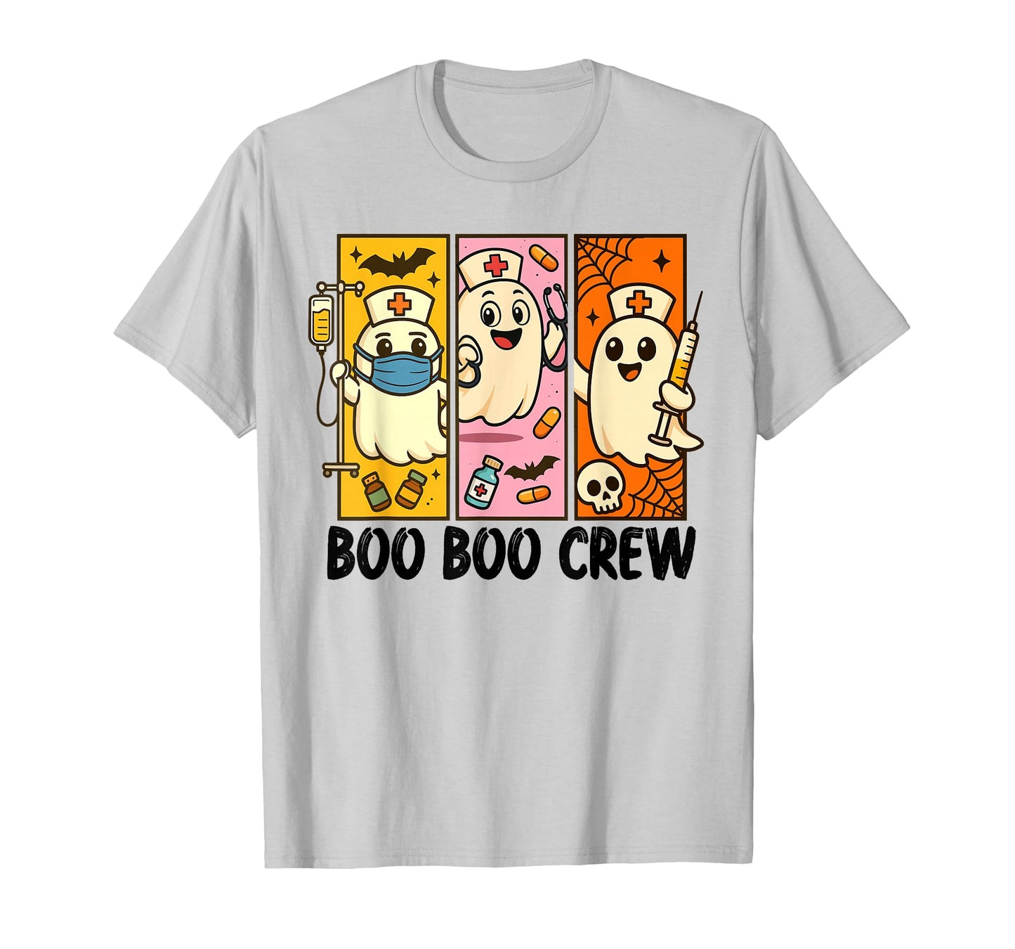 Halloween Vibes Spooky RN Nurse Squad Nursing Boo Booo Crew T-Shirt
