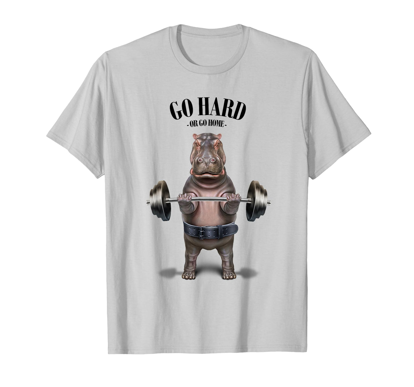 Hippo Muscle Training Weightlifting Fitness in Gym T-Shirt