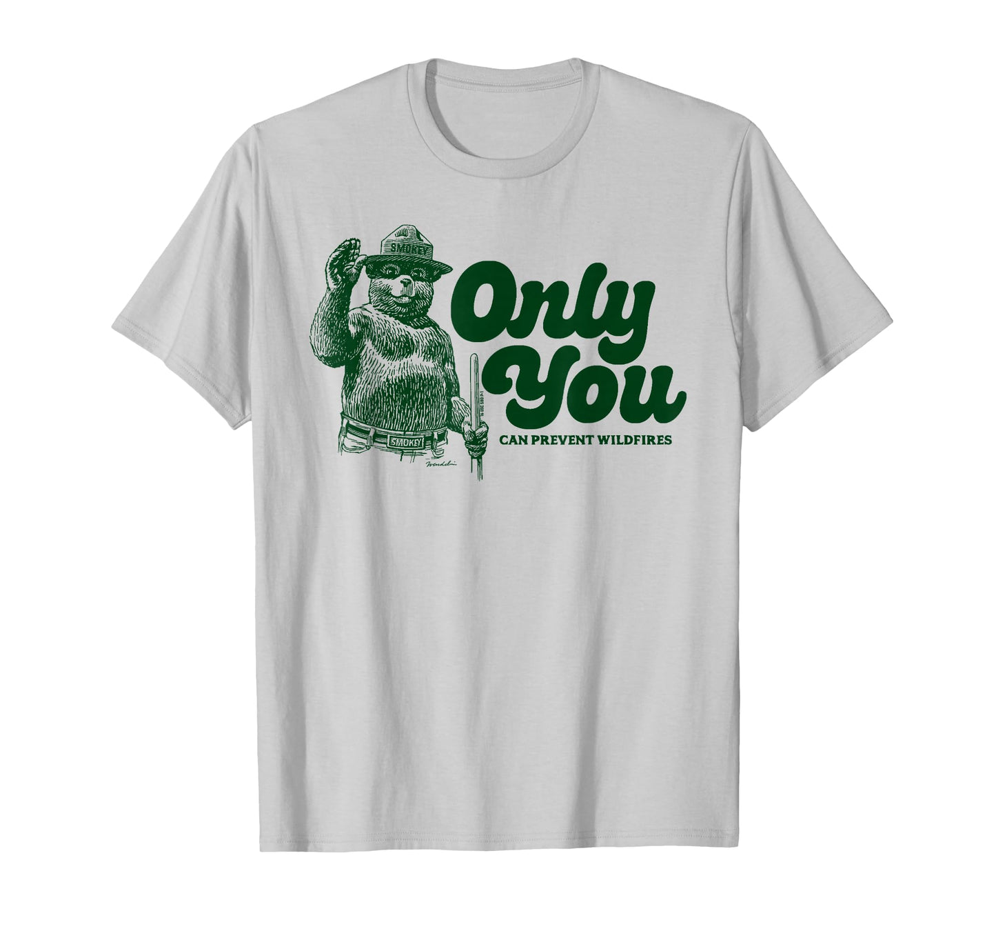 Vintage Waving Smokey Bear Only You Can Prevent Wildfires T-Shirt