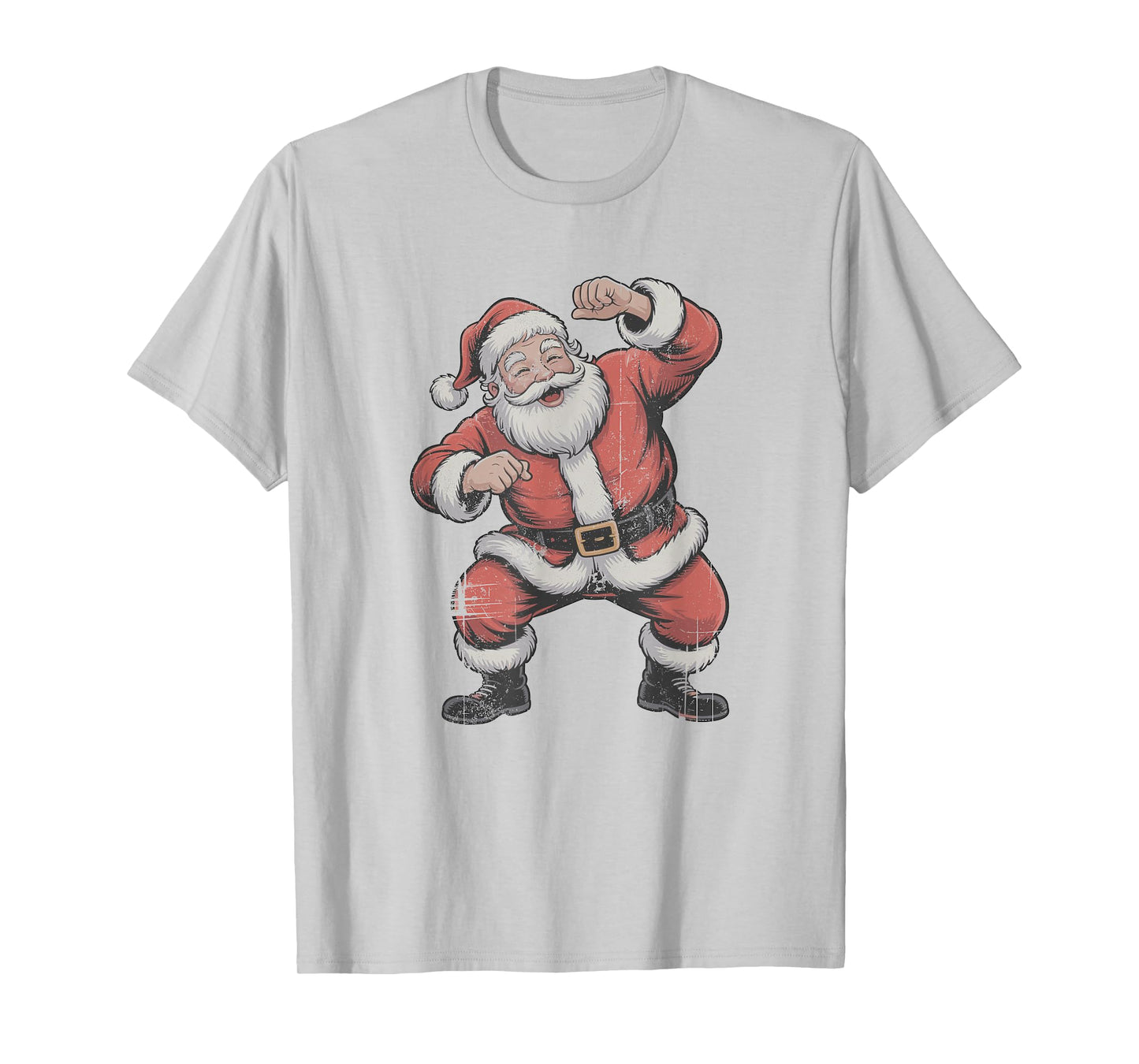 Santa Dancing Retro Vintage 90s Christmas Holiday Sports T-Shirt