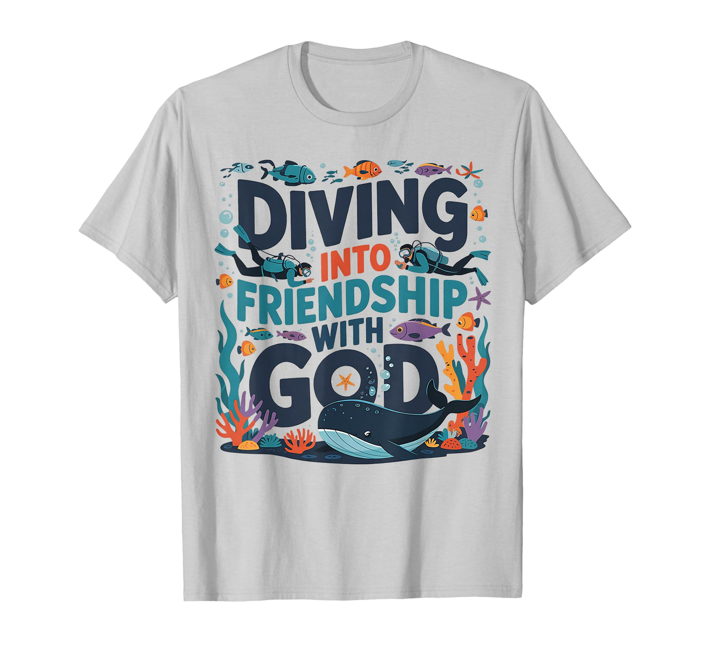 Diving Into Friendship With God Beach Scuba VBS 2025 T-Shirt
