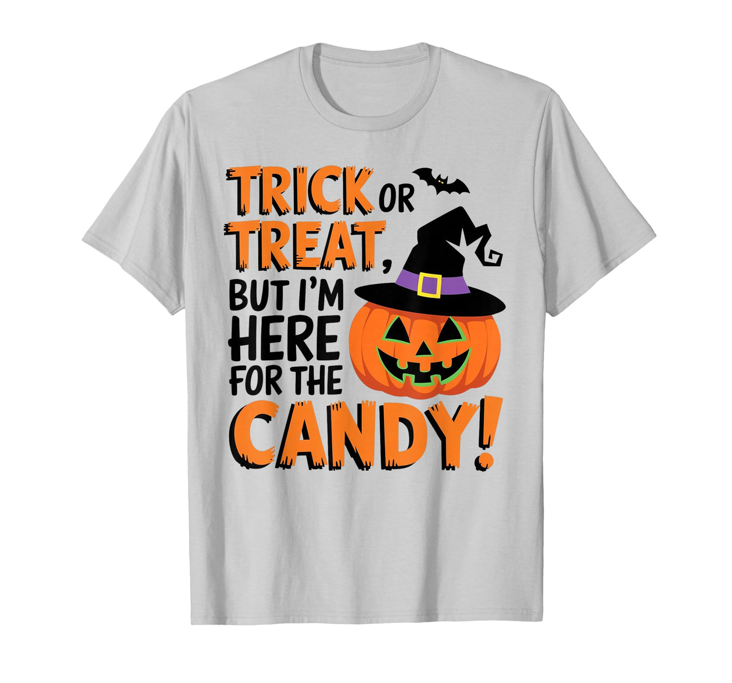 Funny Halloween Pumpkin Candy Trick or Treat Design T-Shirt