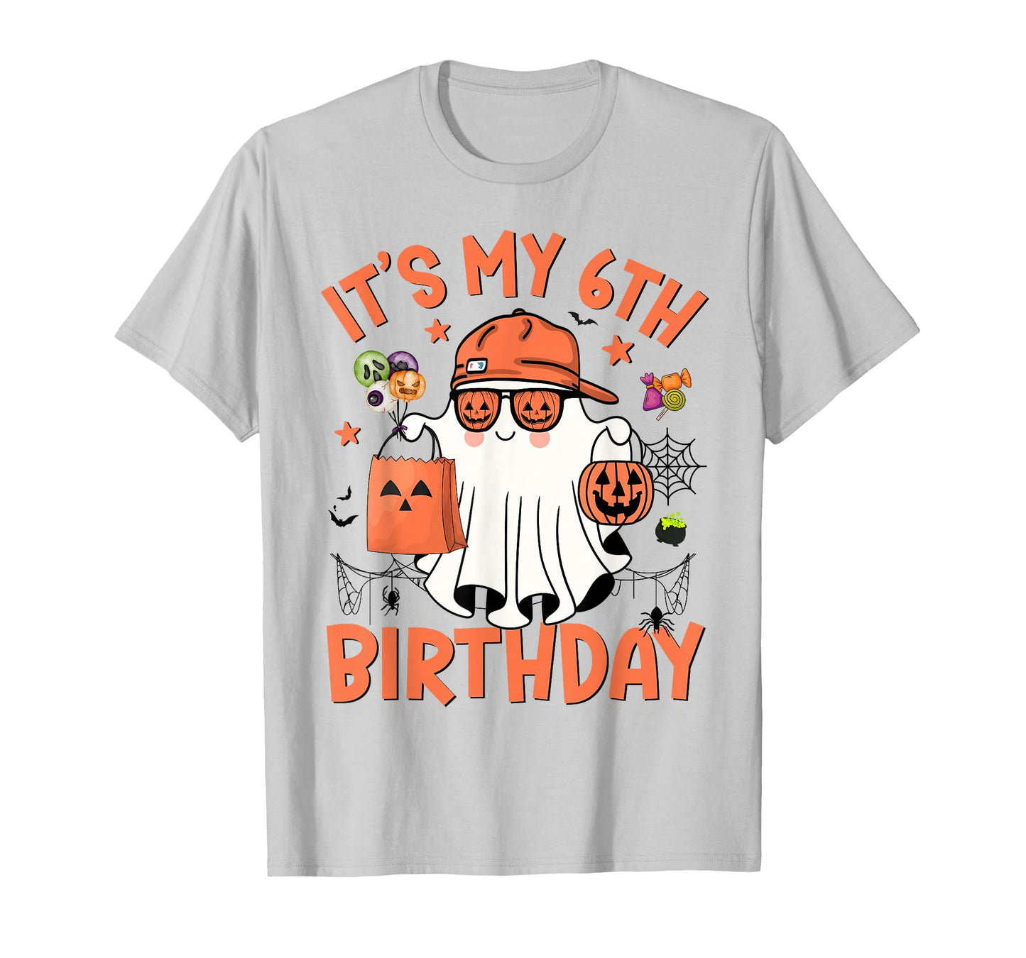 It's My 6th Birthday Funny Halloween Ghost Boo 6th Bday Boy T-Shirt